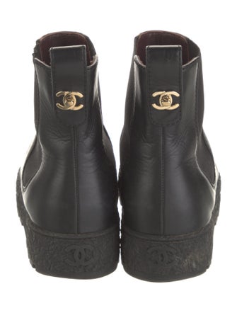 Chanel 2021 Interlocking CC Logo Chelsea Boots