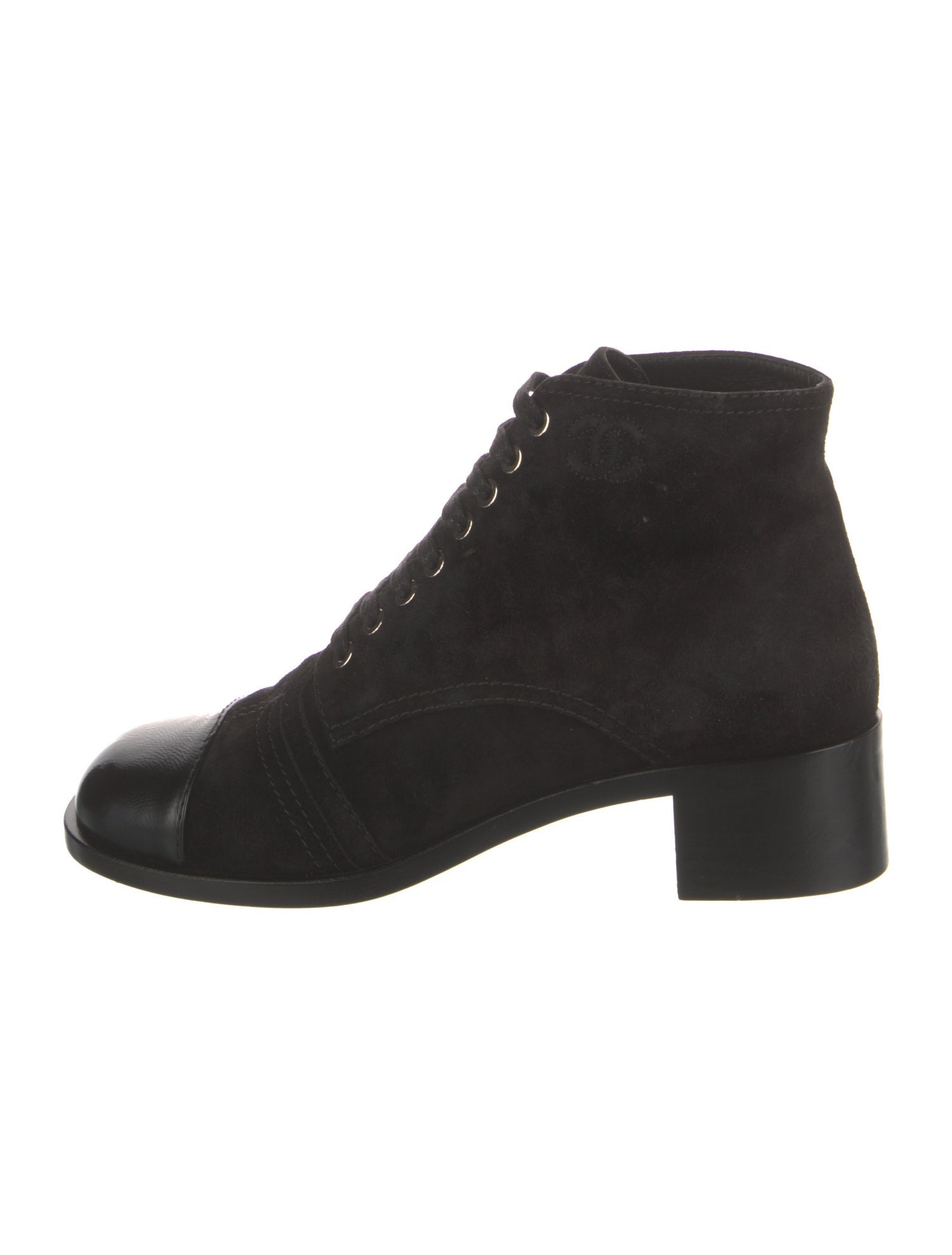 Chanel 2018 Interlocking CC Logo Combat Boots