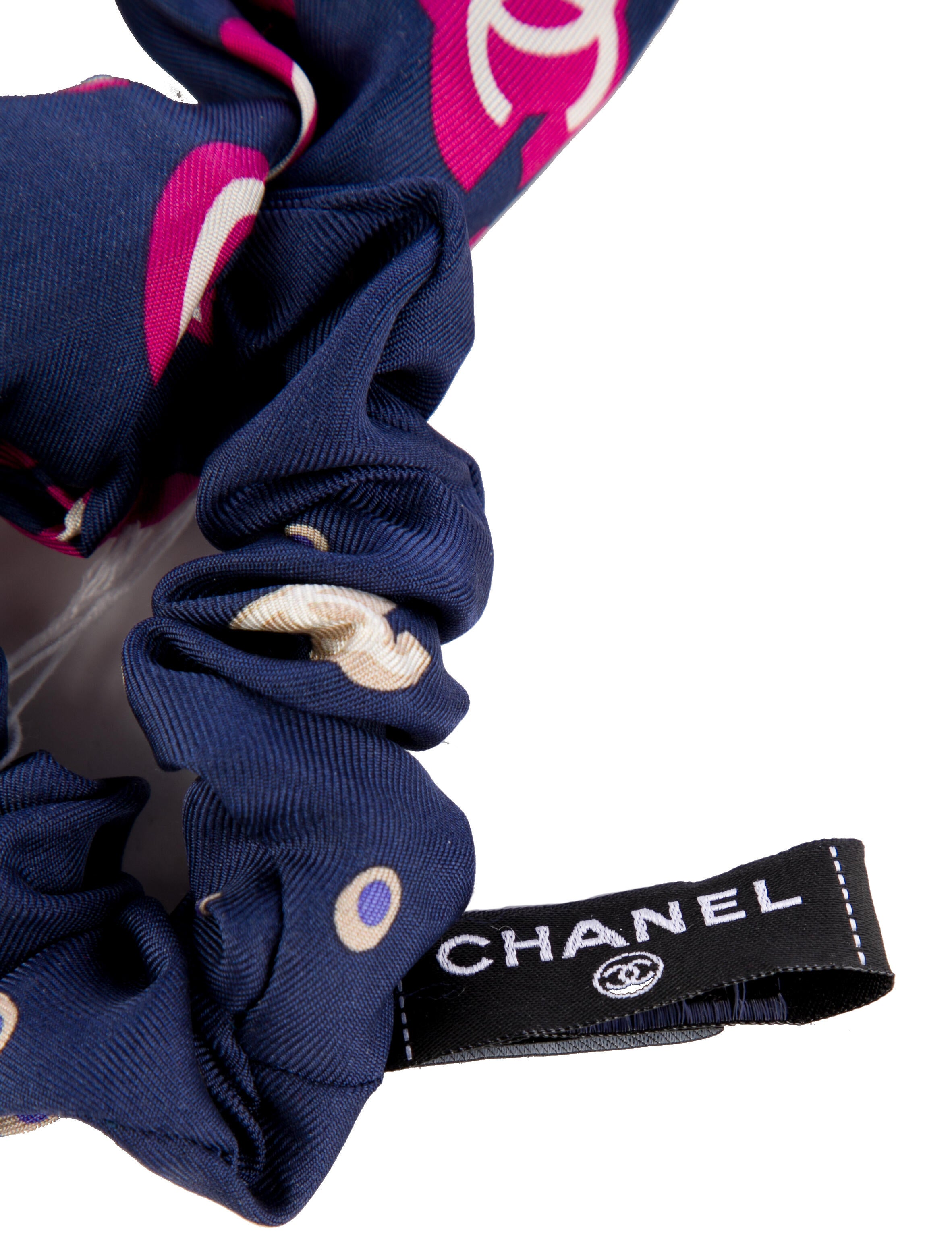 Chanel 2023 CC Silk Hair Scrunchie