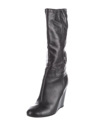 Chanel 2010 Interlocking CC Logo Boots