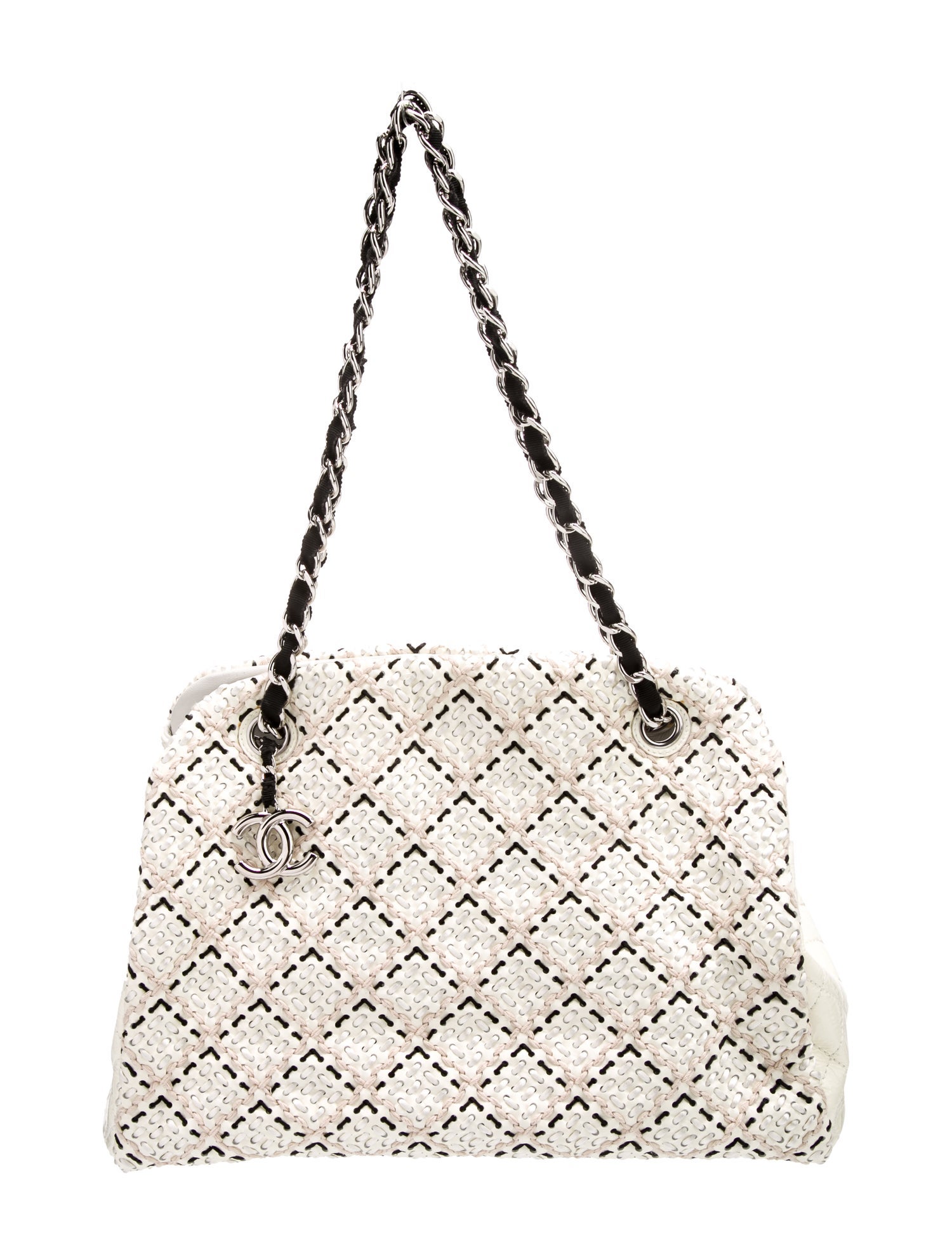 Chanel Large Just Mademoiselle Stitch Bowling Bag