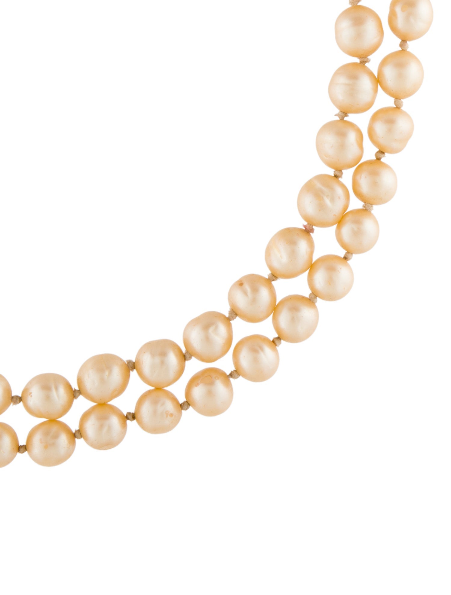 Chanel Vintage Faux Pearl Strand Long Necklace