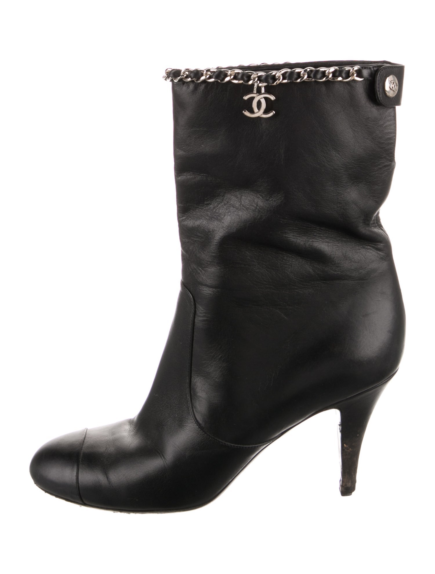 Chanel 2010 Interlocking CC Logo Boots