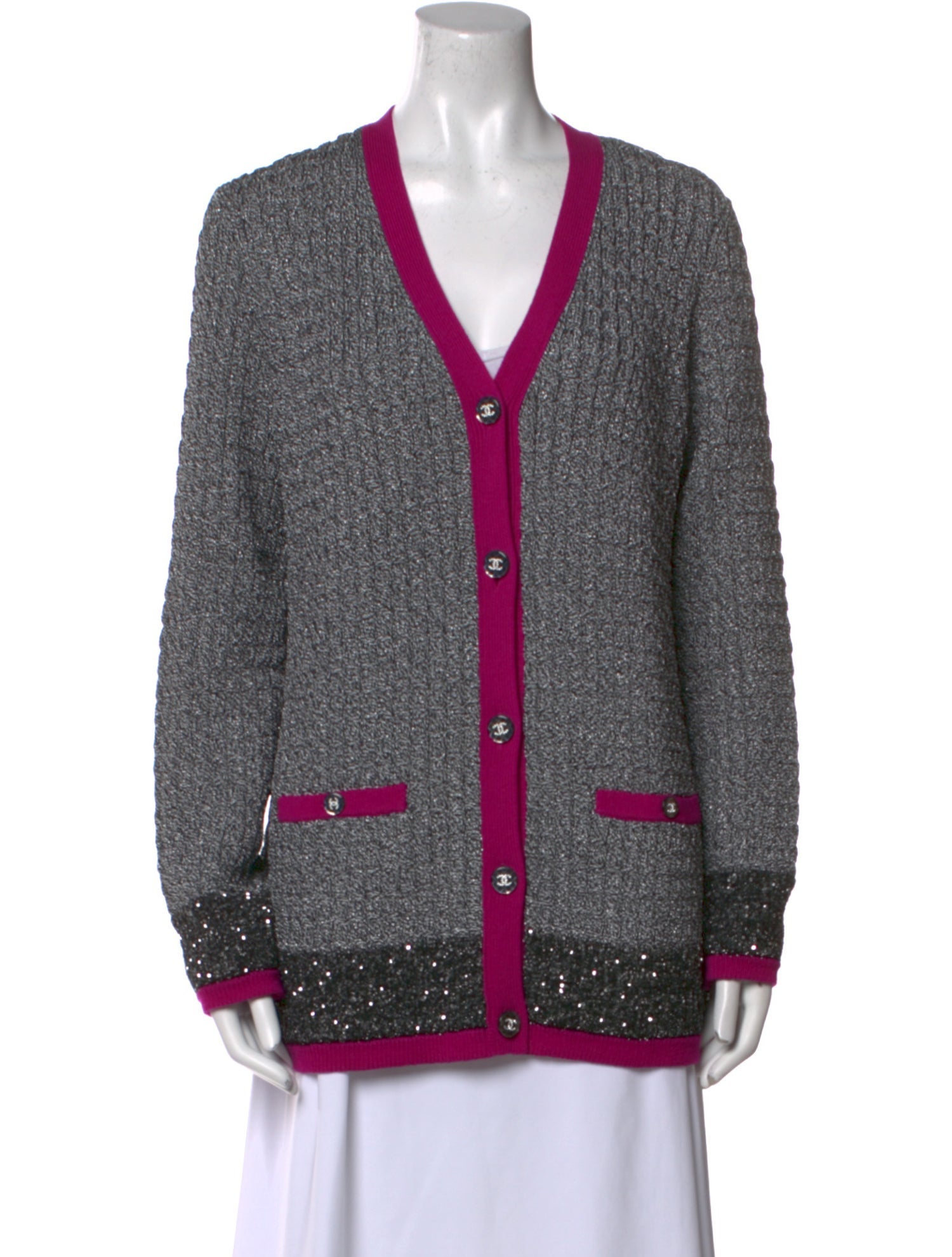 Chanel 2021 Colorblock Pattern Sweater