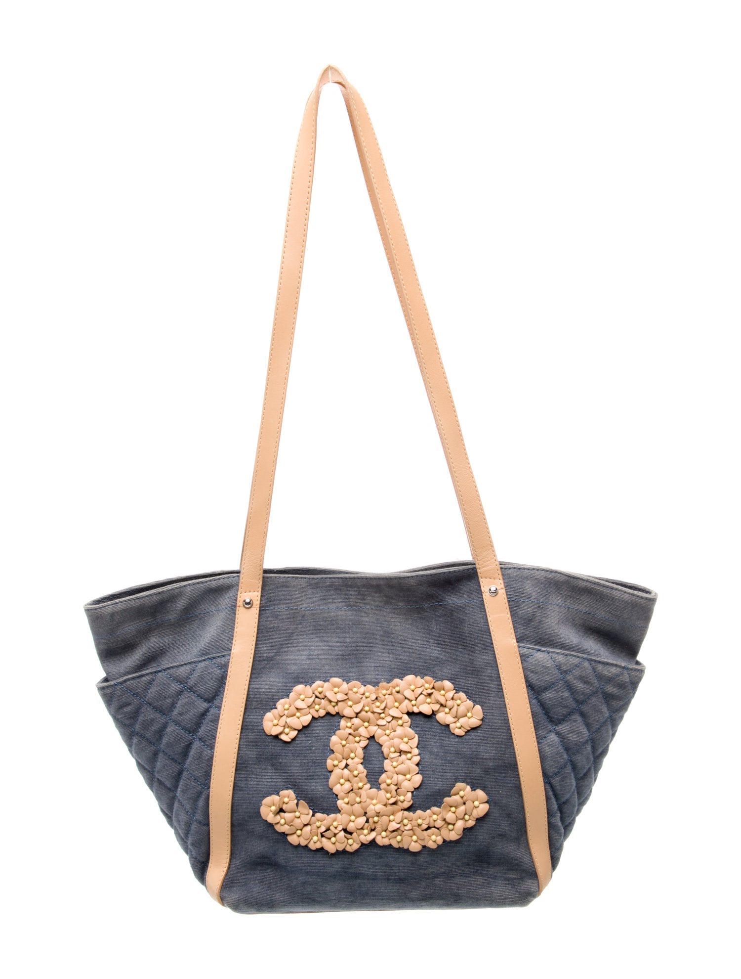 Chanel Denim CC Camellia Tote