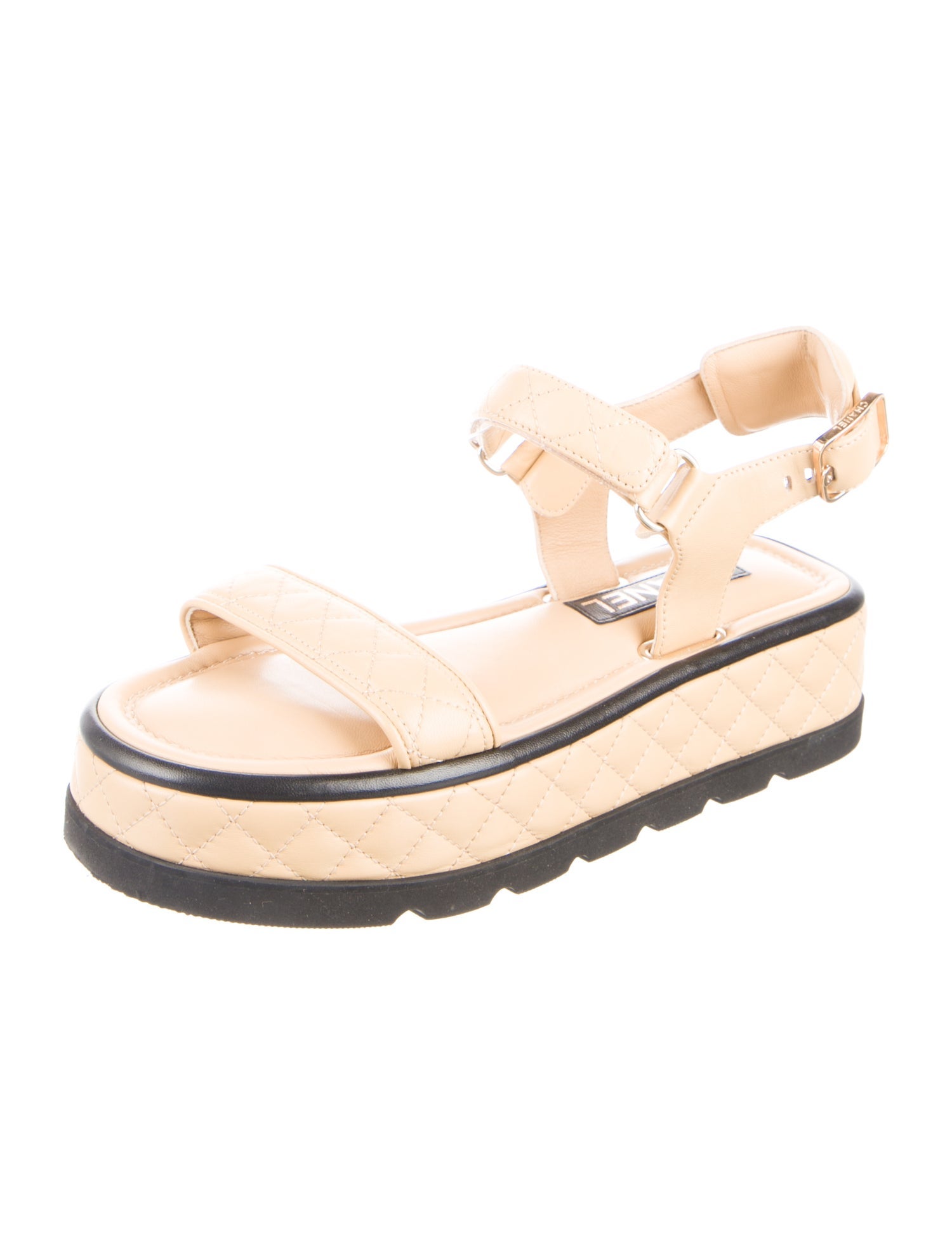 Chanel 2022 Interlocking CC Logo Sandals