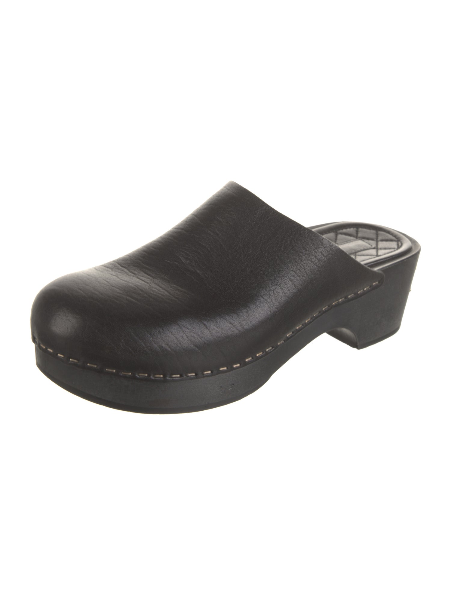 Chanel Interlocking CC Logo Leather Mules