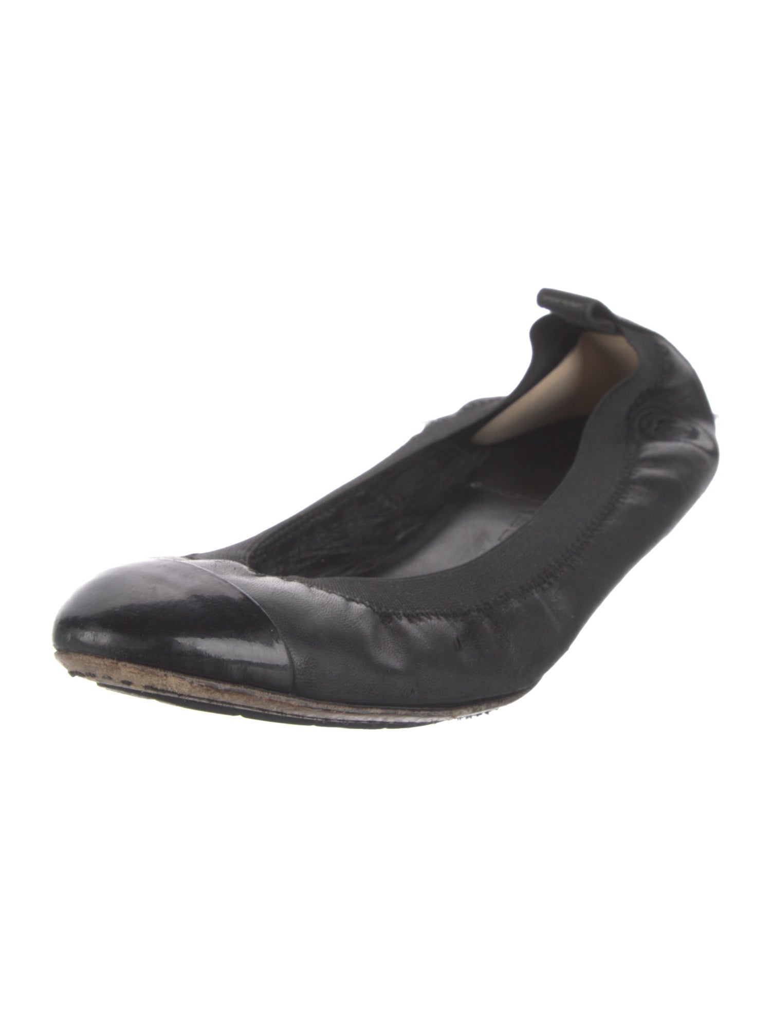 Chanel Interlocking CC Logo Lambskin Flats