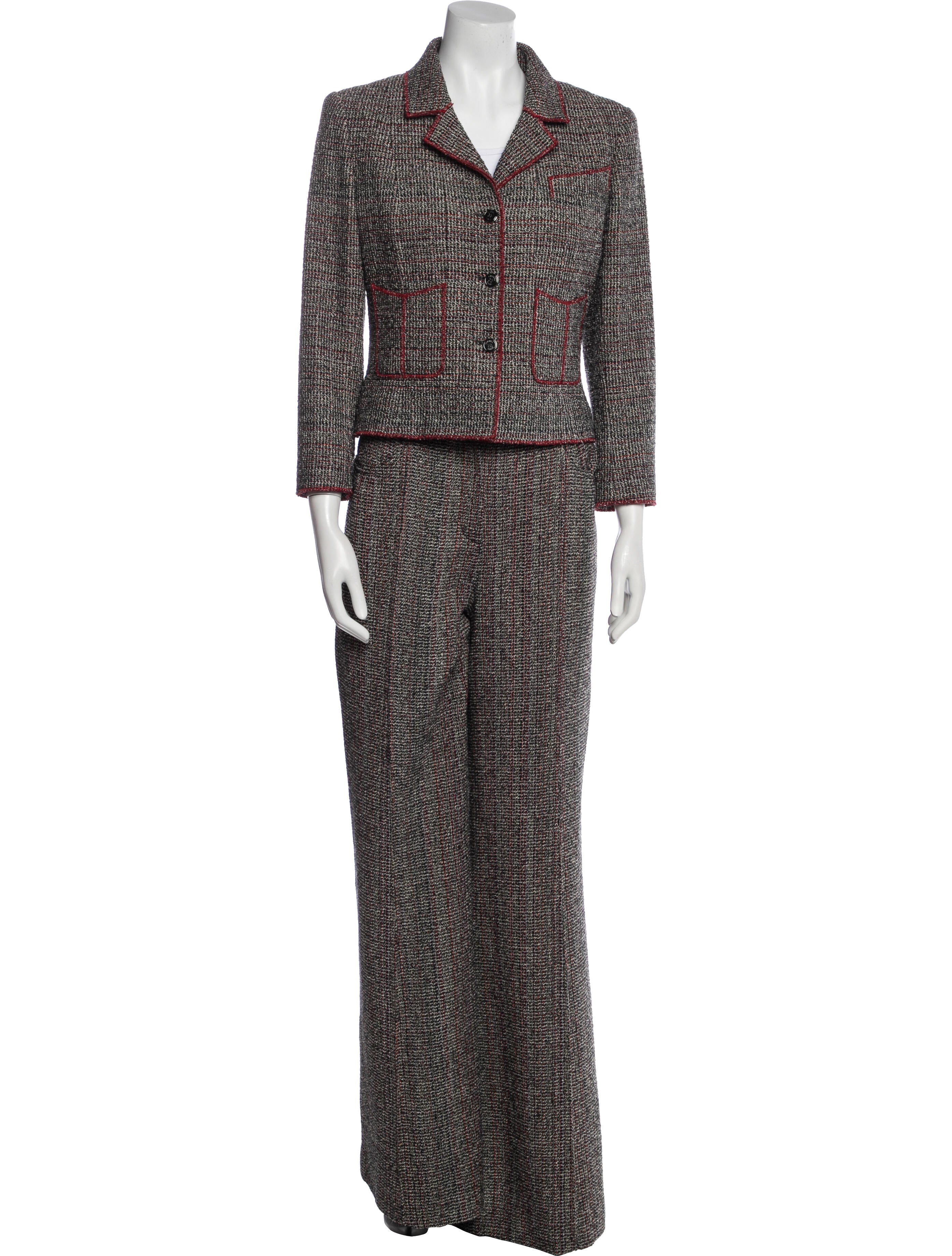 Chanel 2003 Tweed Pattern Pantsuit