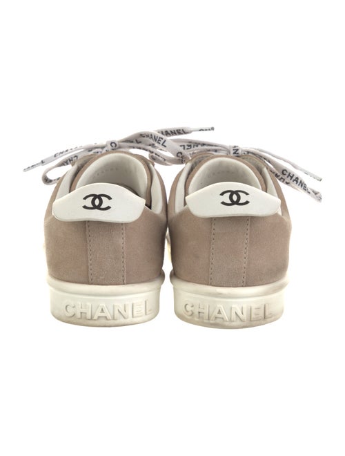 Chanel Interlocking CC Logo Suede Sneakers