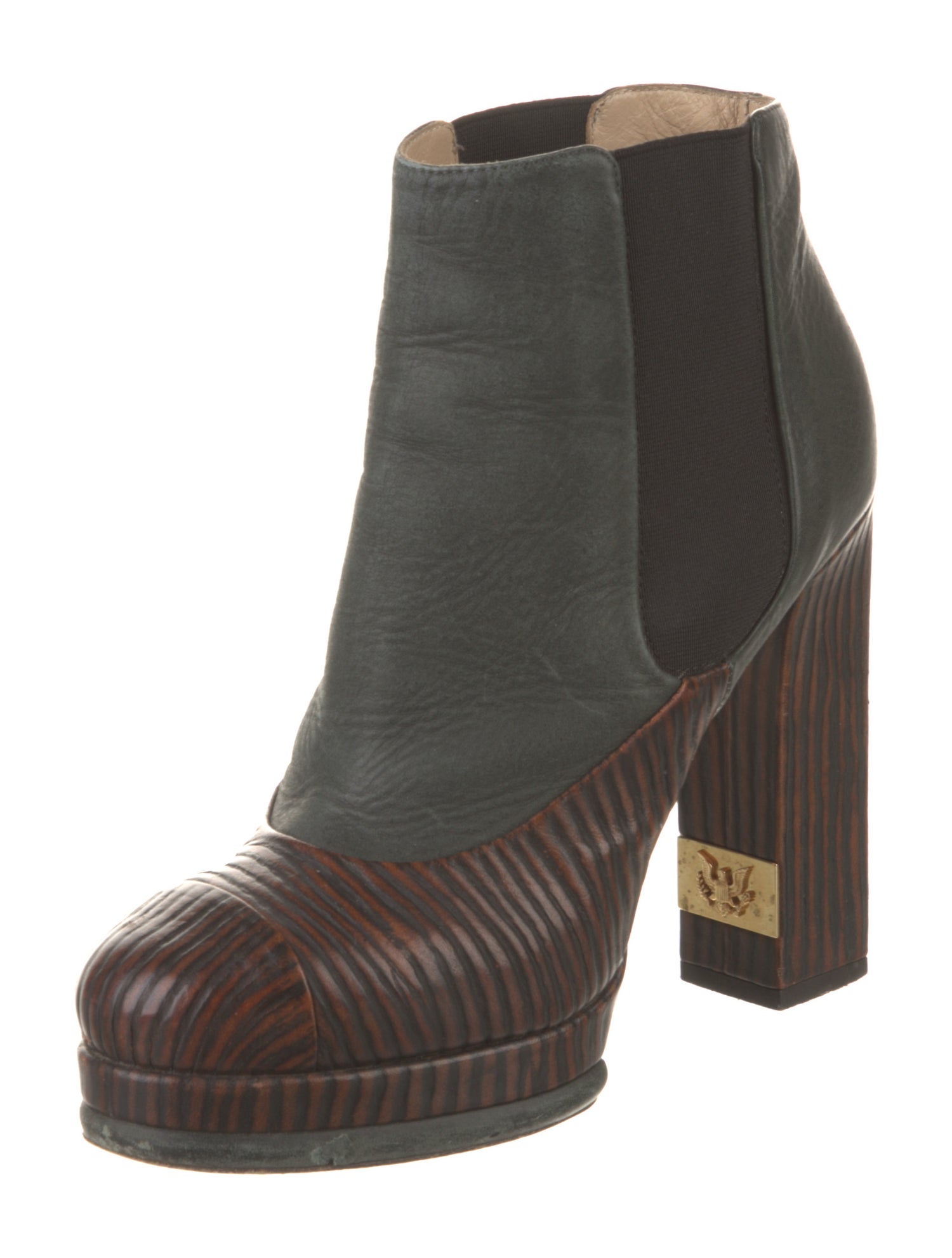 Chanel 2014 Interlocking CC Logo Chelsea Boots