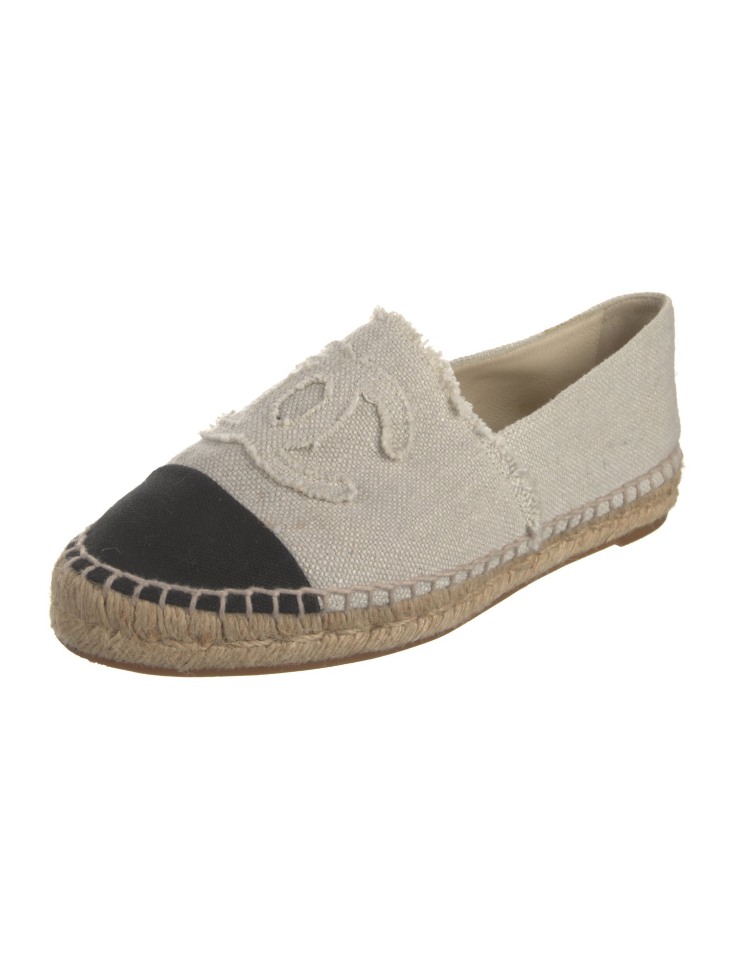 Chanel Interlocking CC Logo Canvas Espadrilles