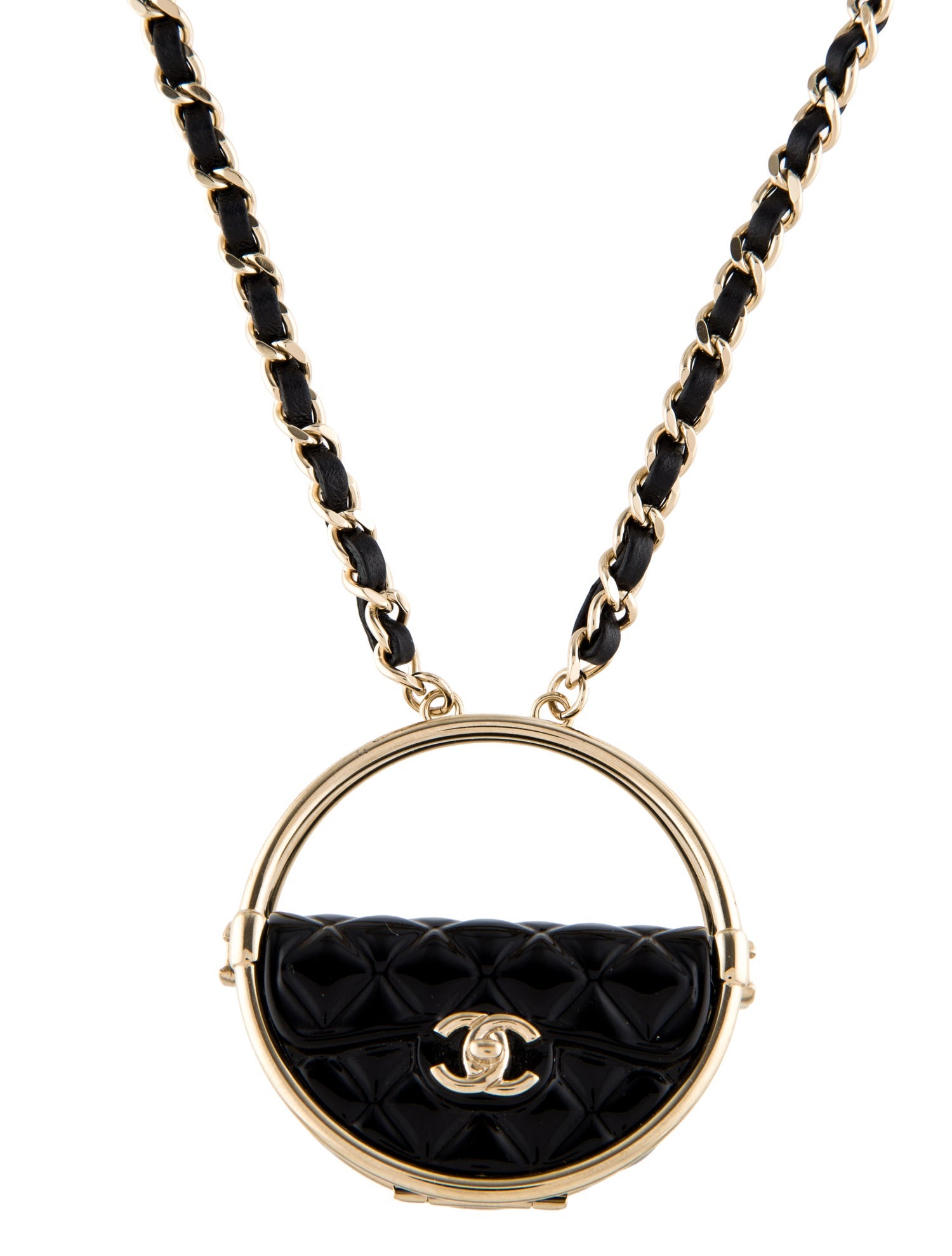 Chanel 2023 Quilted Flap Bag Long Necklace