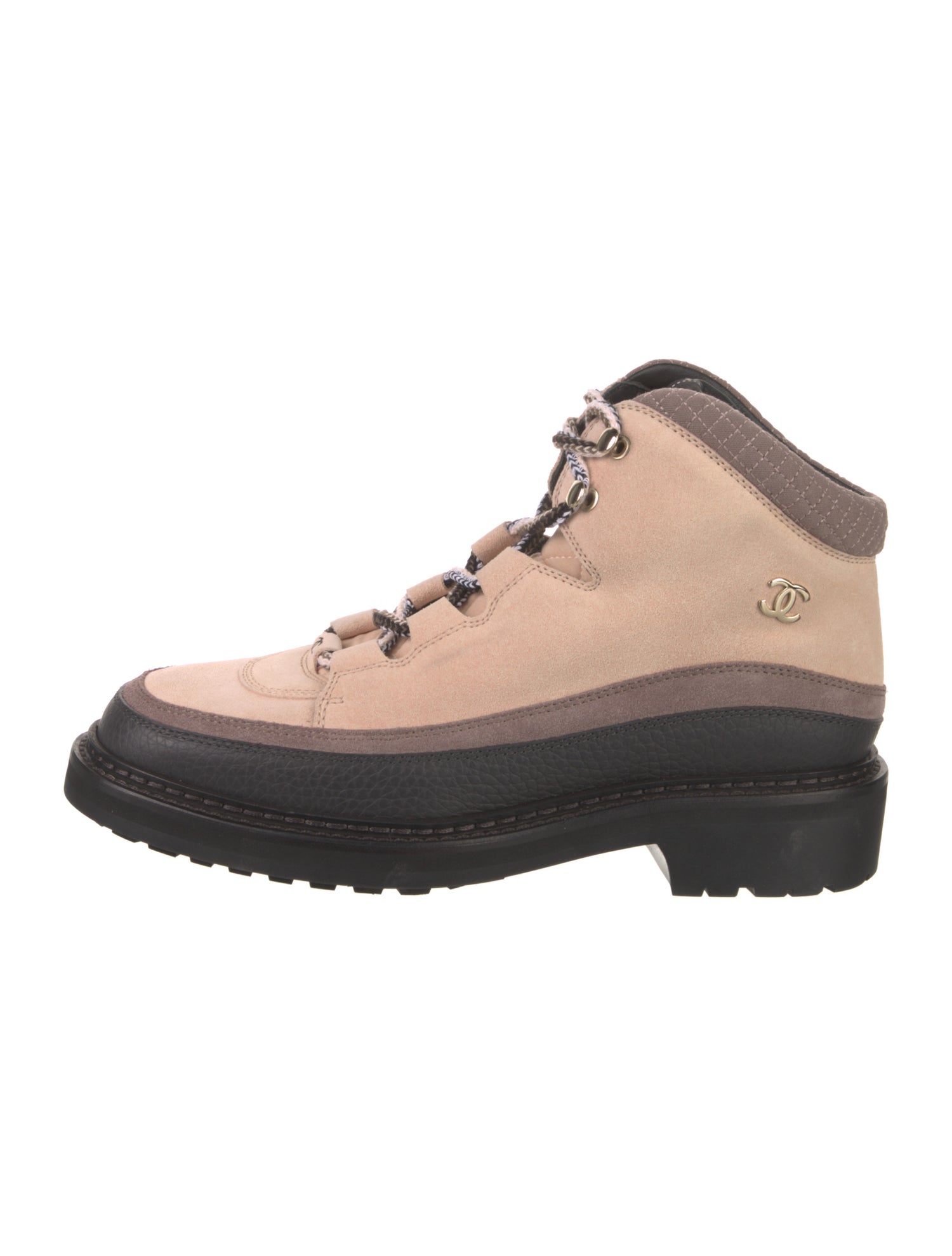 Chanel 2022 Interlocking CC Logo Combat Boots