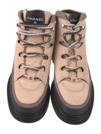 Chanel 2022 Interlocking CC Logo Combat Boots