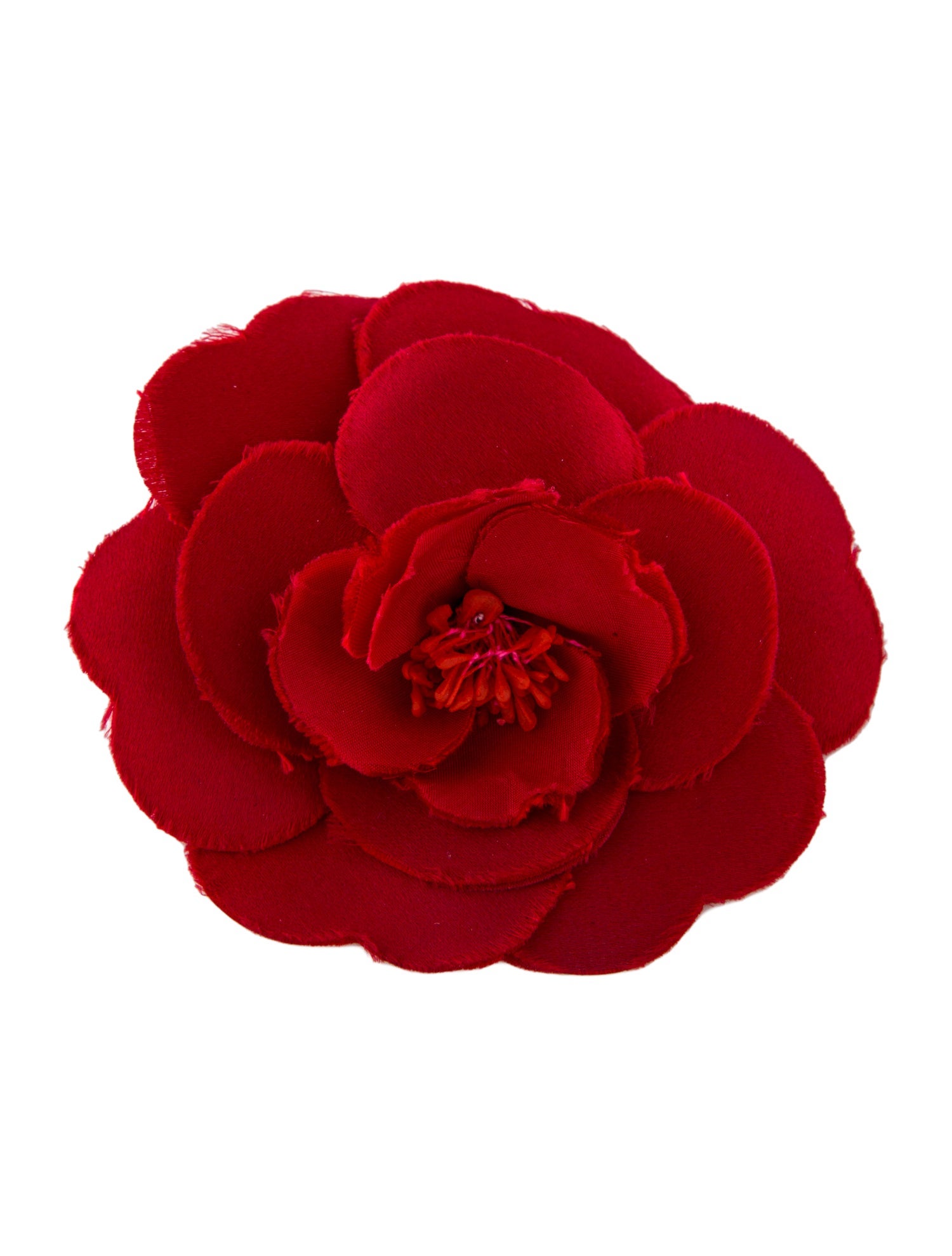 Chanel Vintage Silk Poppy Brooch