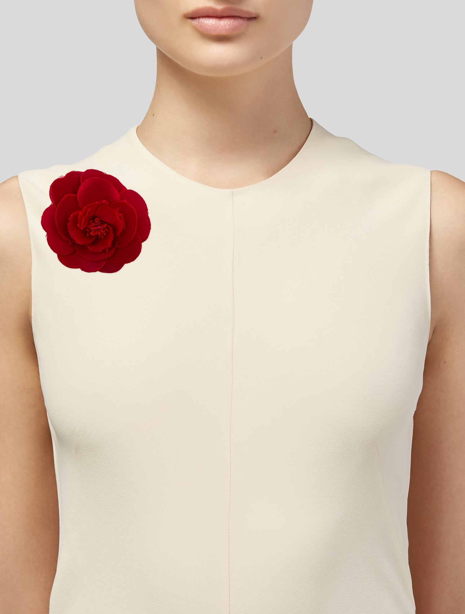 Chanel Vintage Silk Poppy Brooch