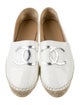 Chanel Interlocking CC Logo Patent Leather Espadrilles