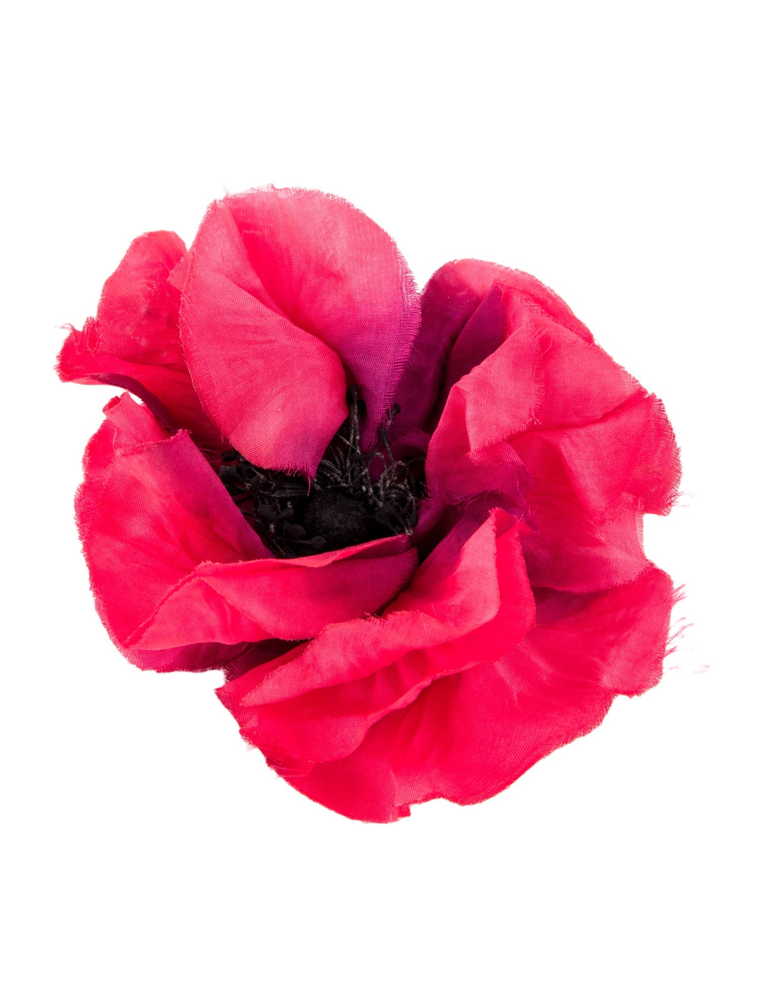 Chanel Vintage Silk Poppy Brooch