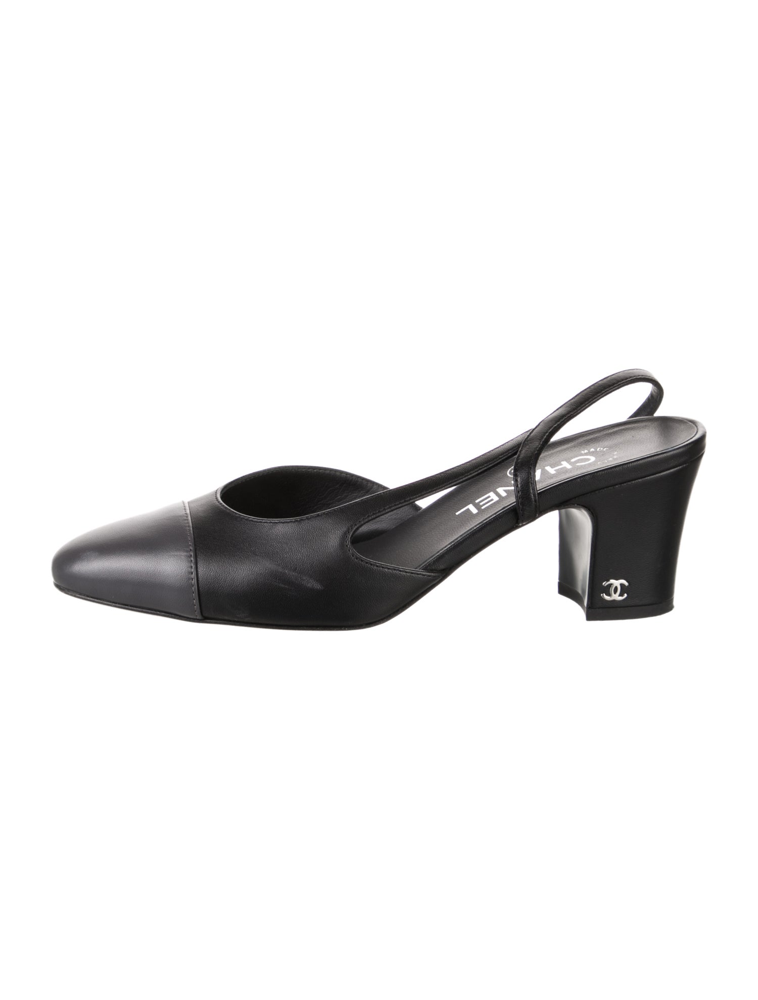Chanel 2023 Interlocking CC Logo Slingback Pumps