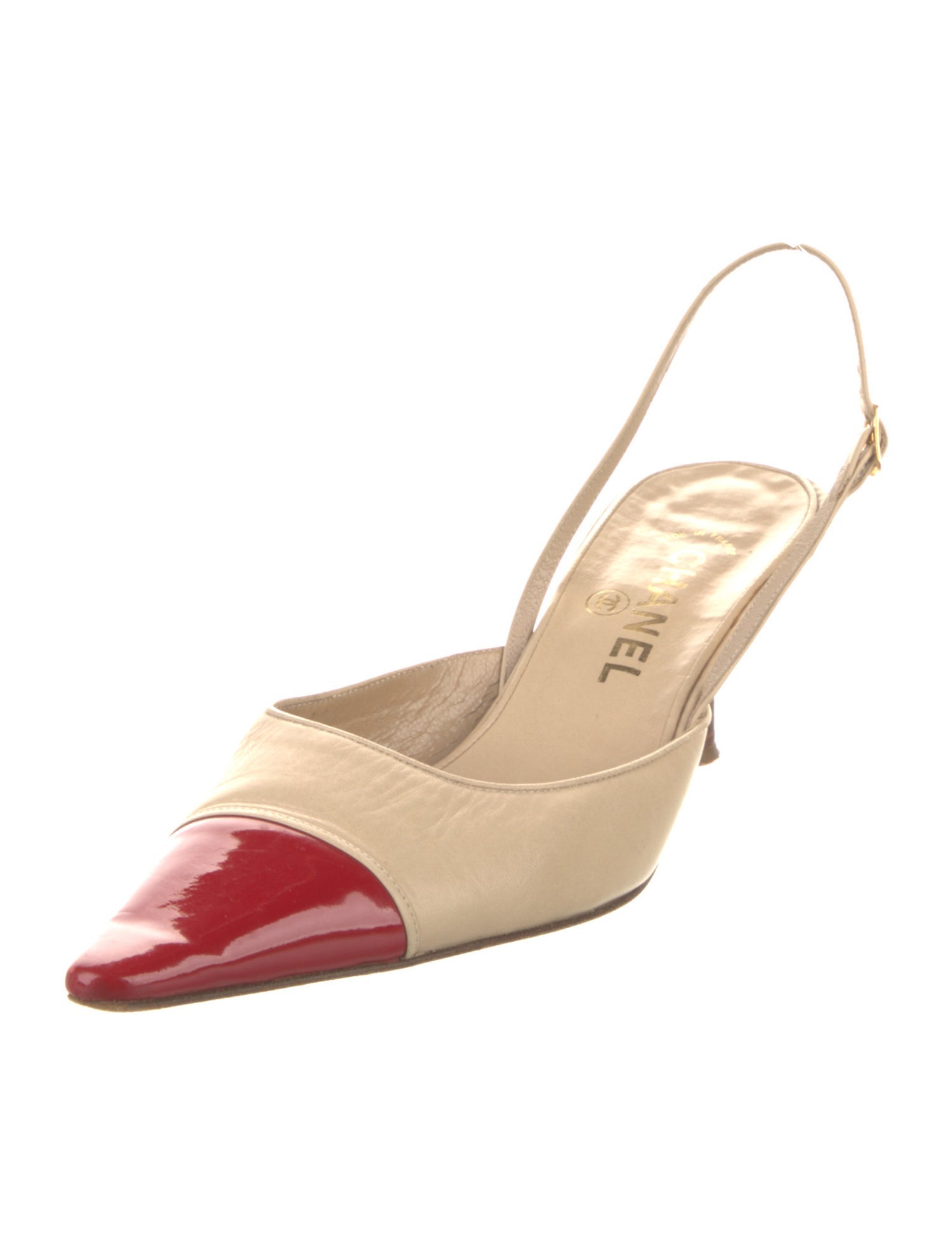 Chanel Vintage Leather Slingback Pumps