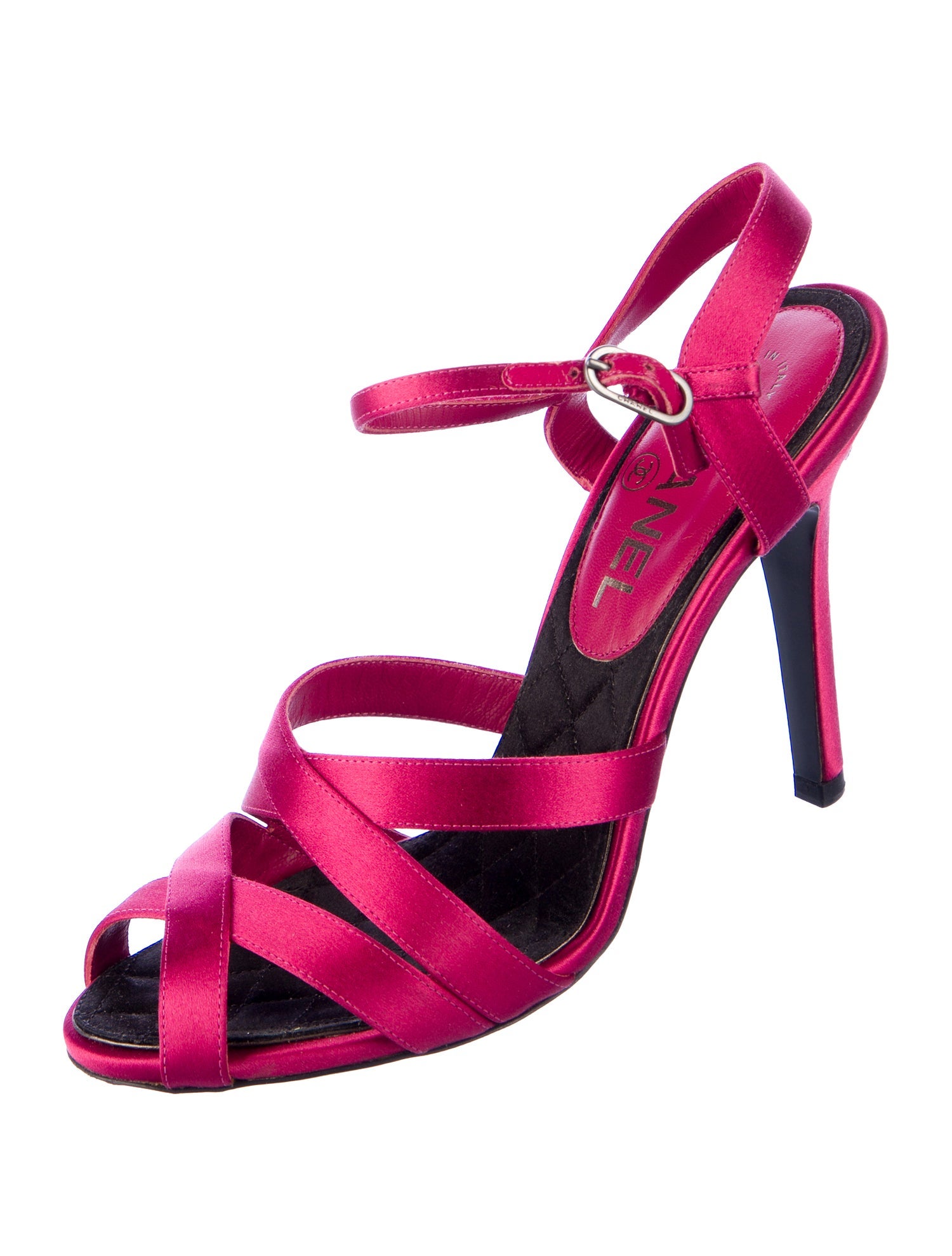 Chanel 2012 Interlocking CC Logo Slingback Sandals