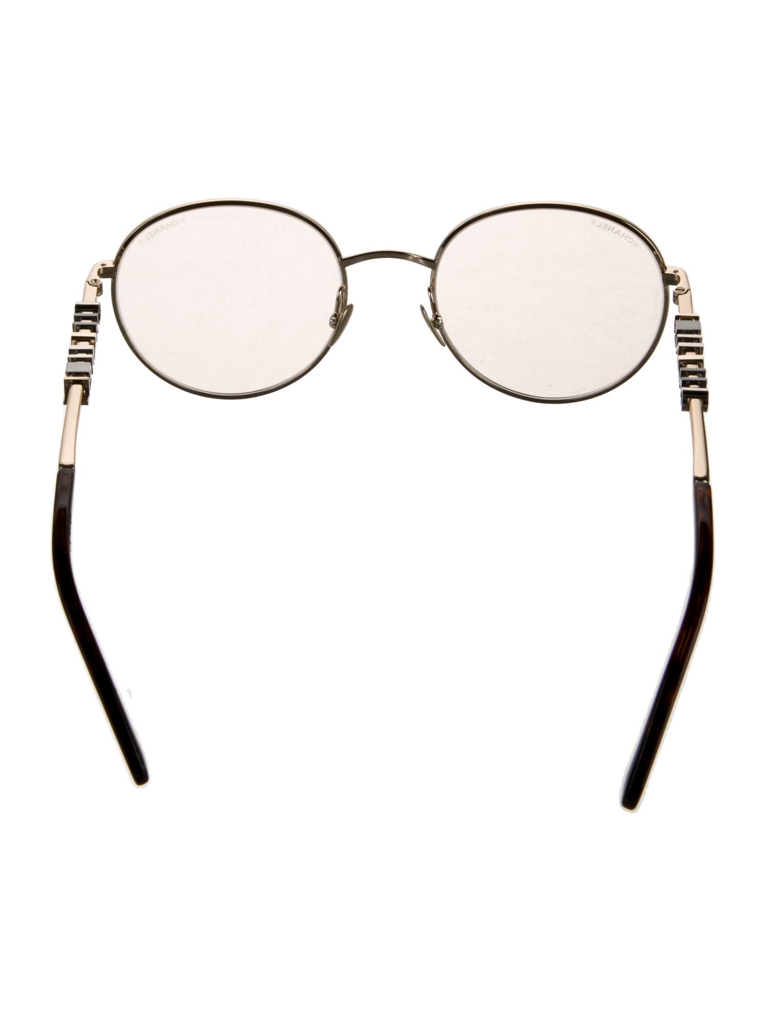 Chanel Chain-Link Accent Round Sunglasses