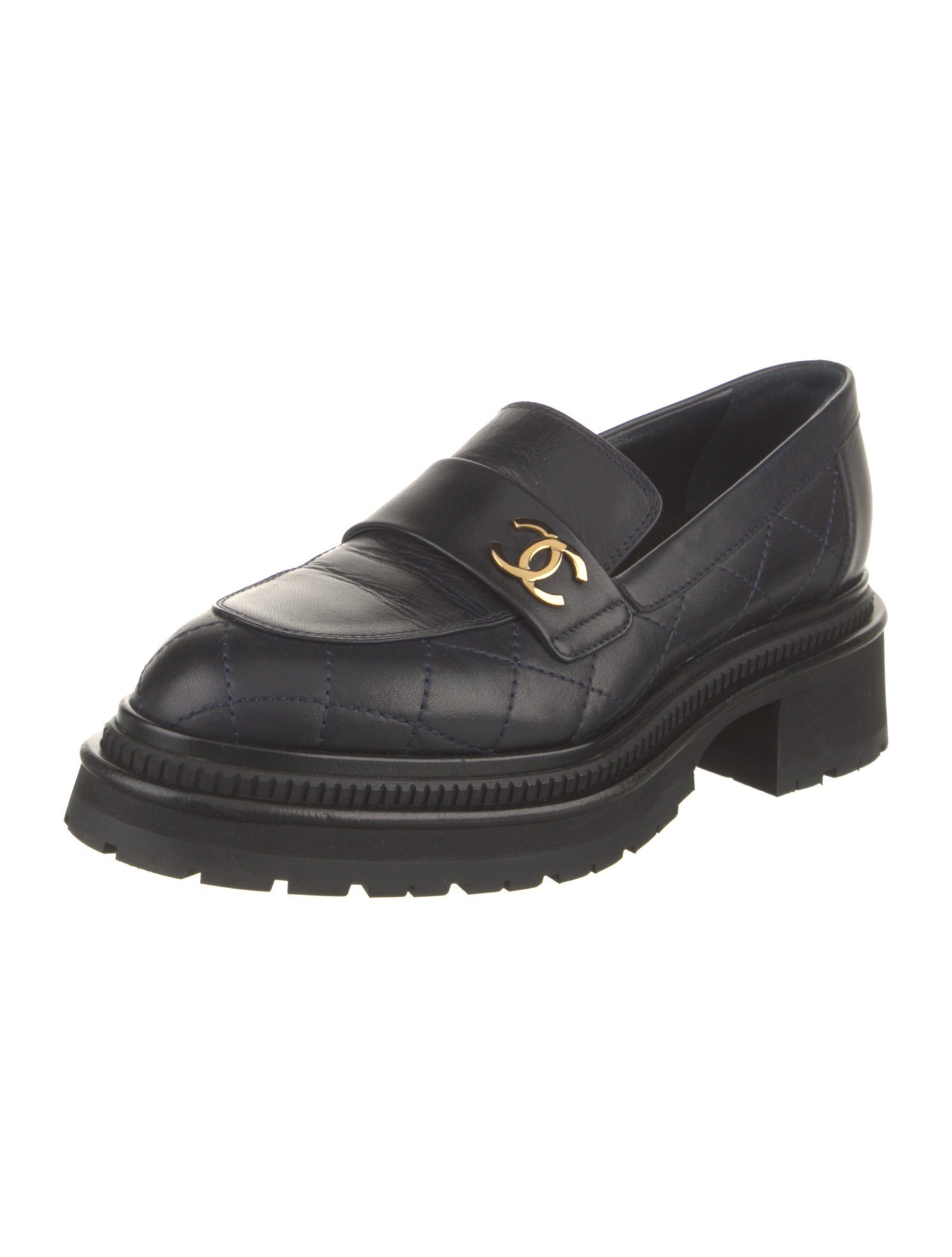 Chanel 2023 Interlocking CC Logo Loafers