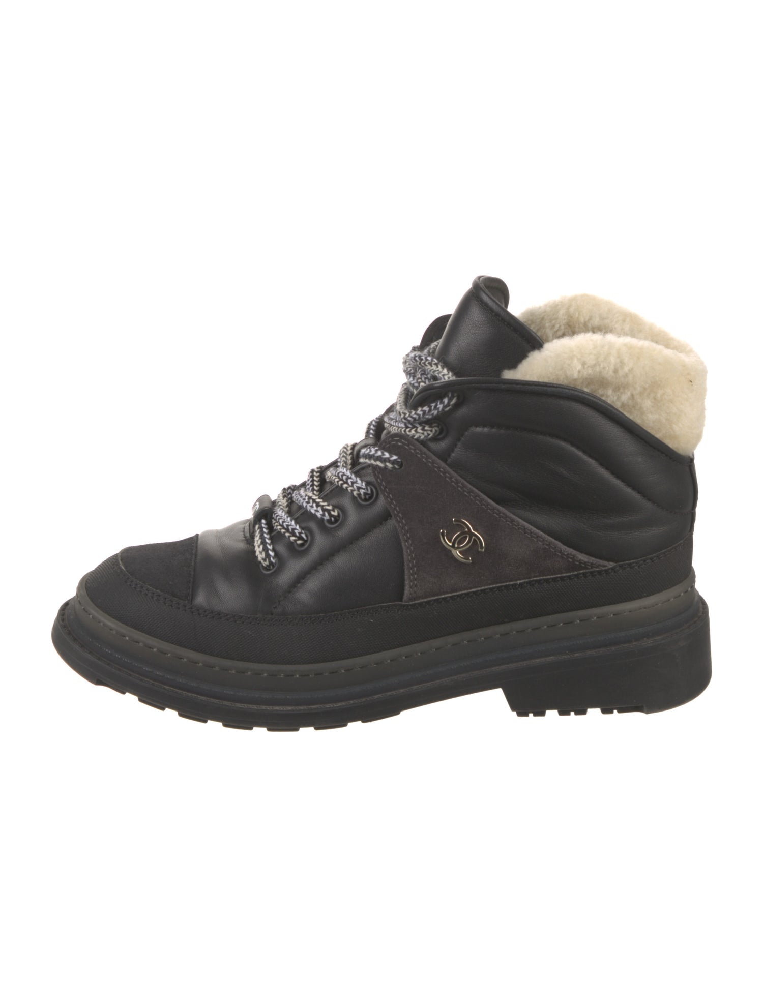 Chanel 2021 Interlocking CC Logo Hiking Boots