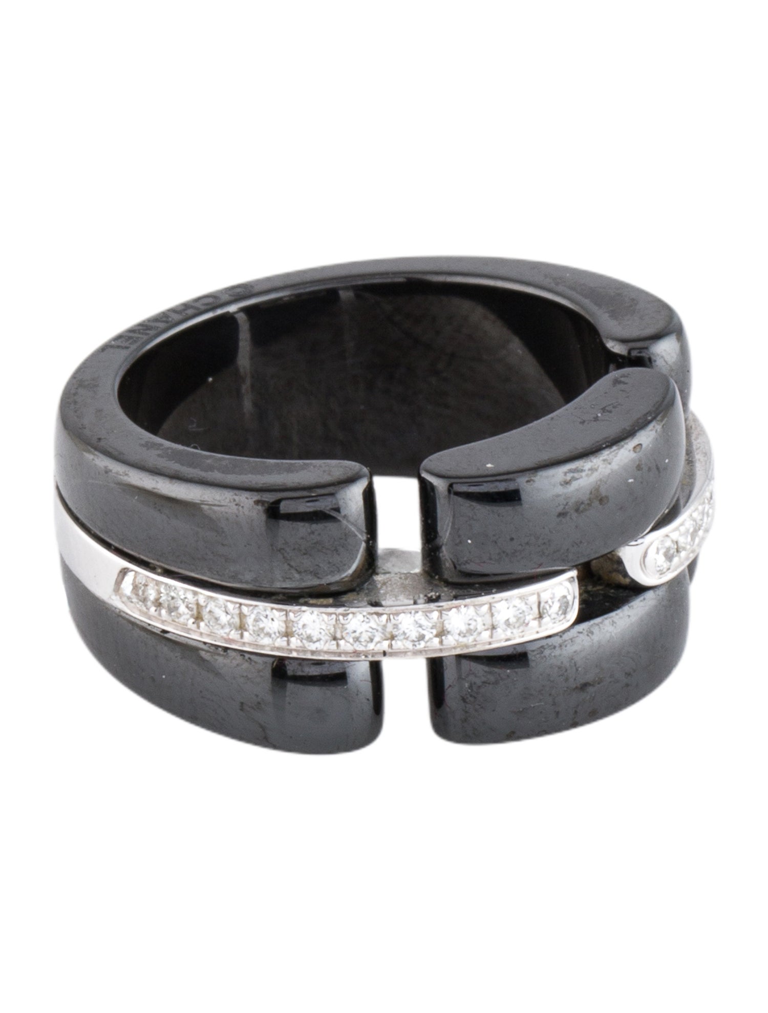 Chanel 18K Diamond & Ceramic New Ultra Ring