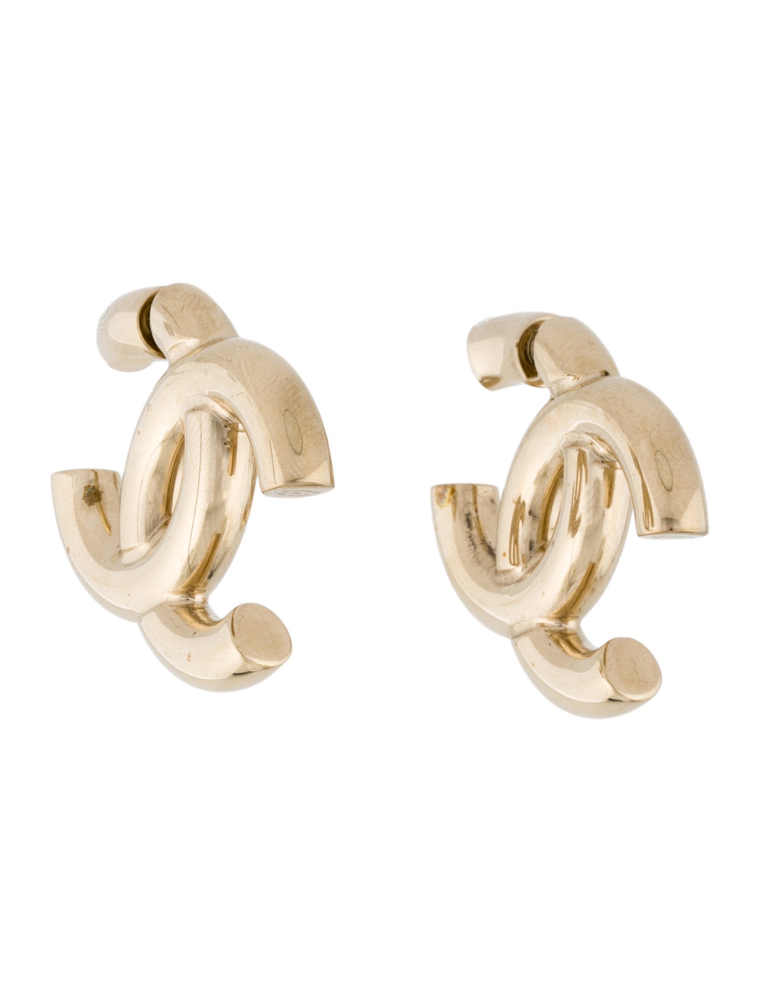 Chanel CC Hoop Earrings