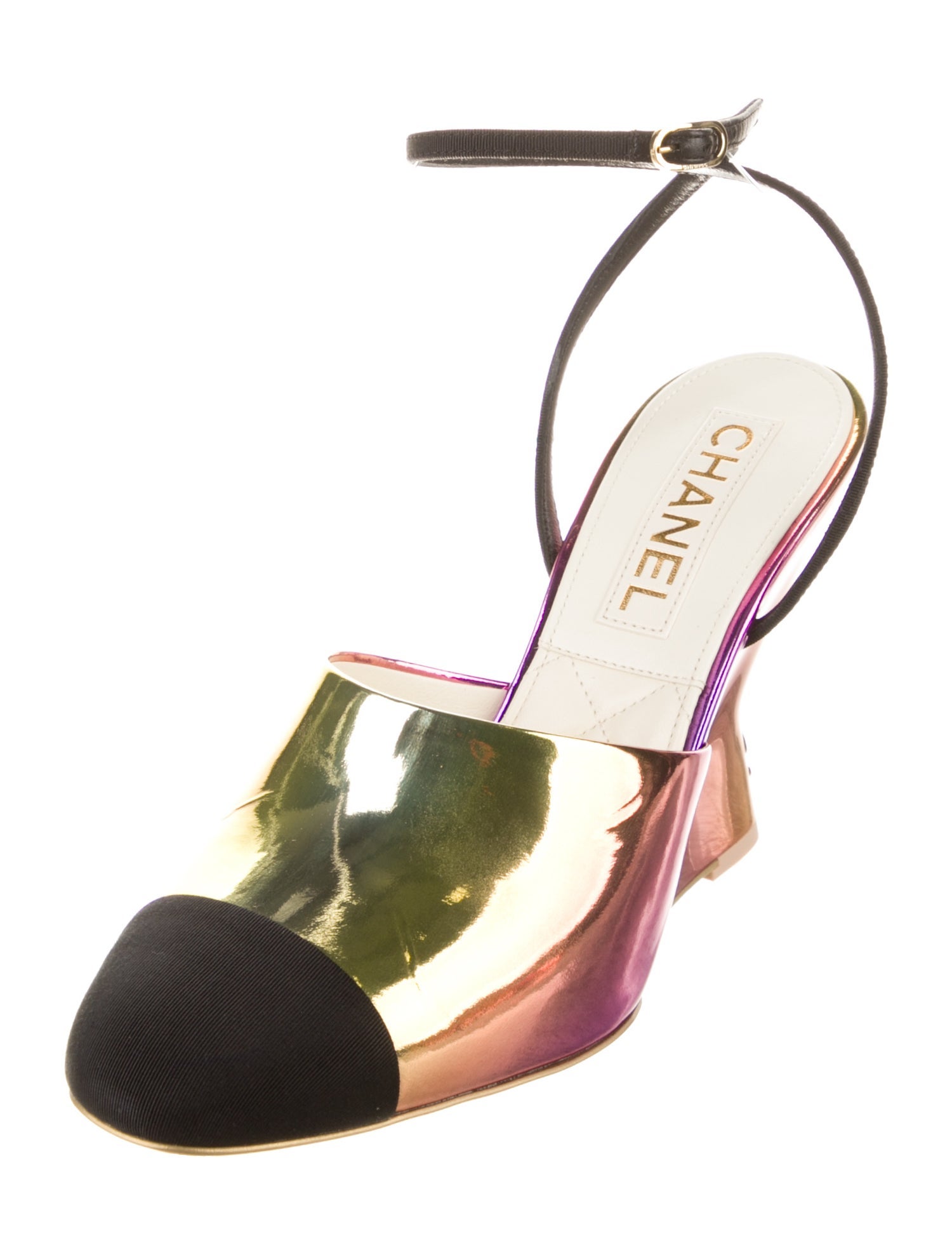 Chanel 2024 Interlocking CC Logo Slingback Pumps