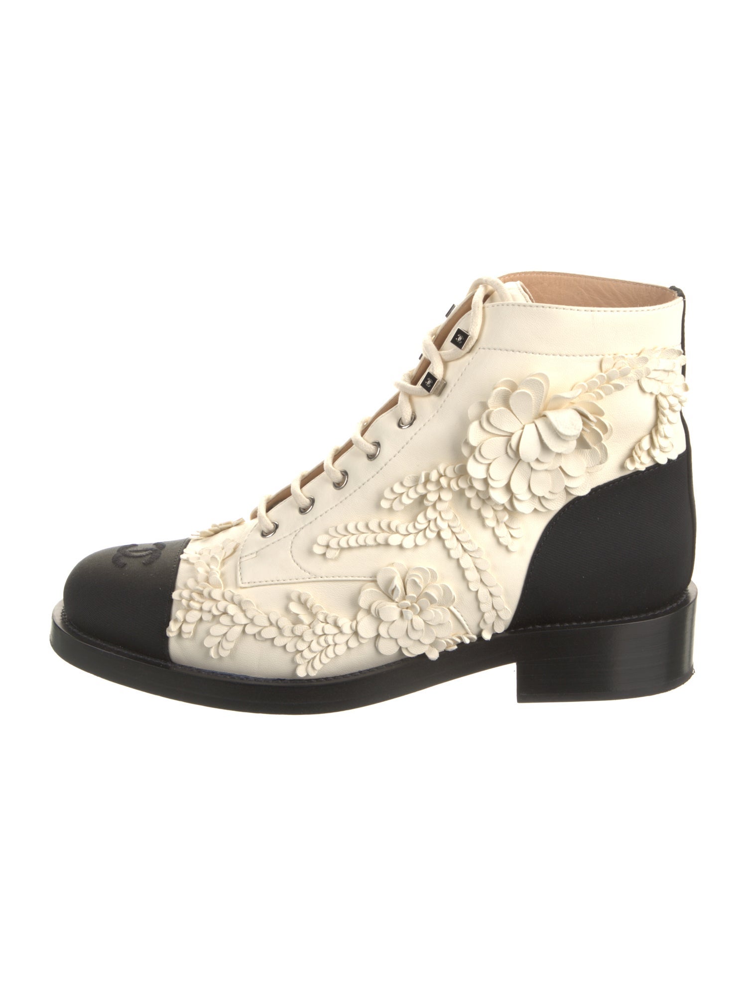 Chanel 2020 Interlocking CC Logo Combat Boots