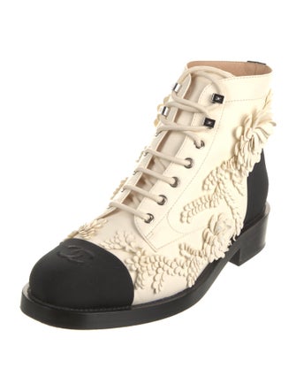 Chanel 2020 Interlocking CC Logo Combat Boots