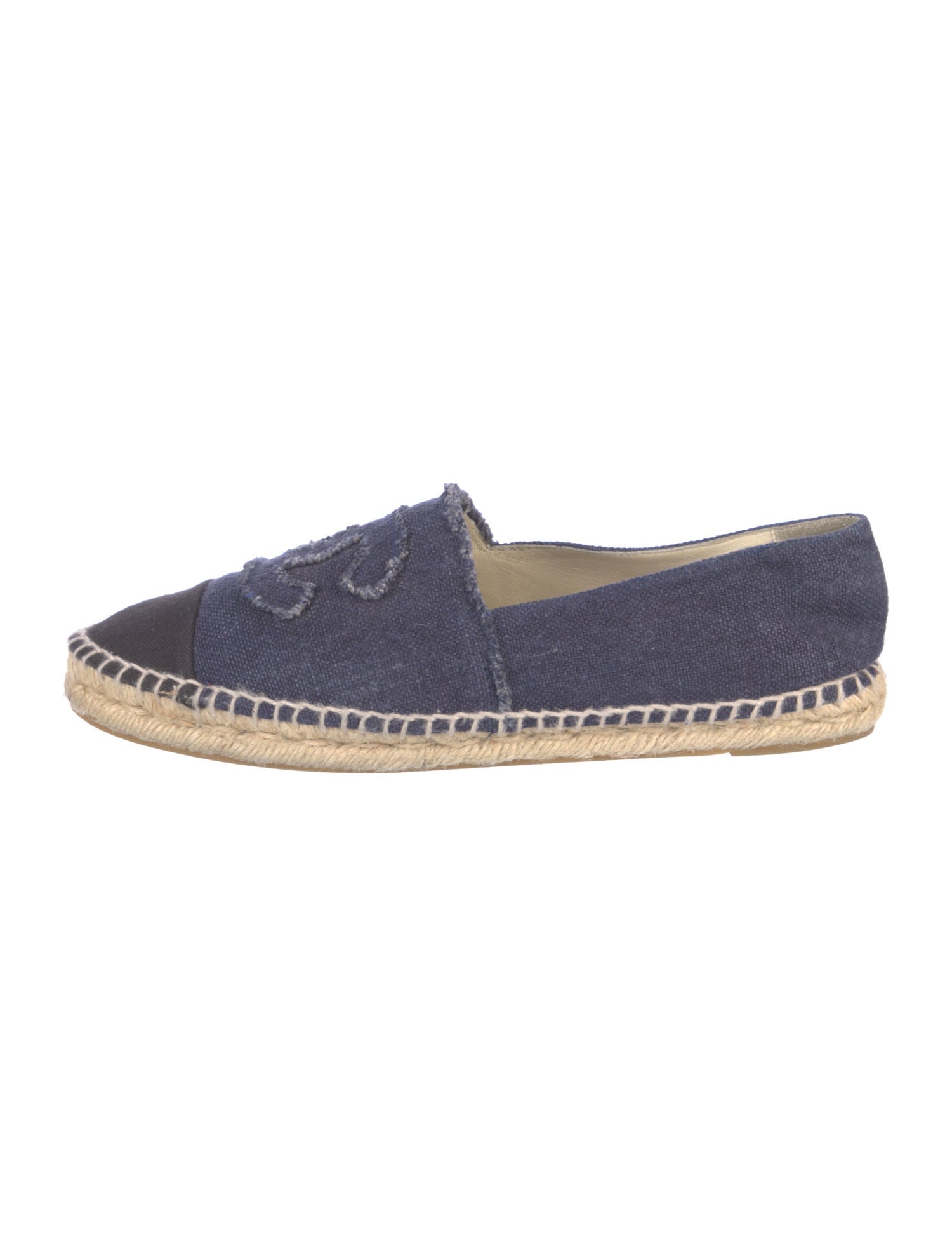Chanel Interlocking CC Logo Denim Espadrilles