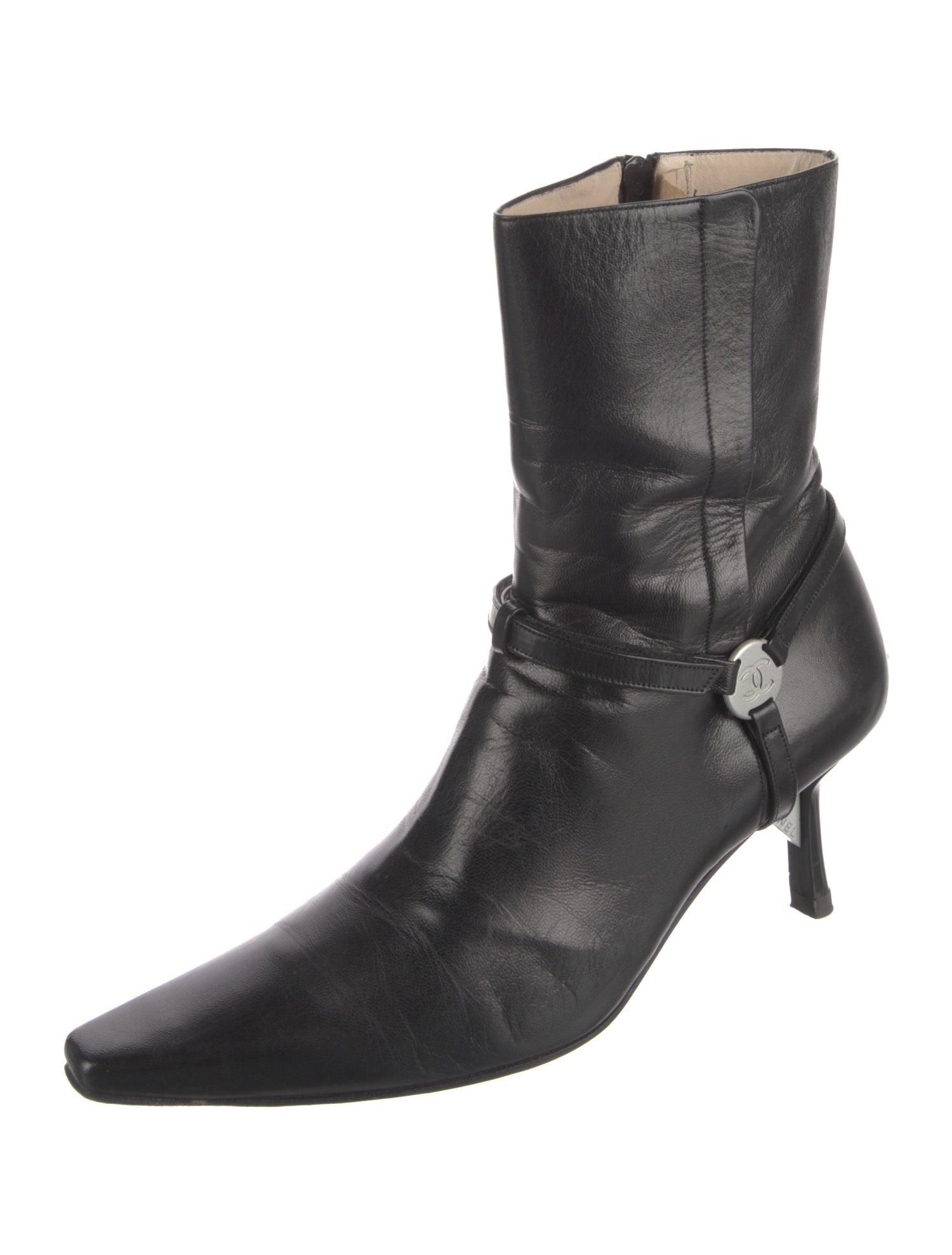 Chanel Vintage 2000 Moto Boots