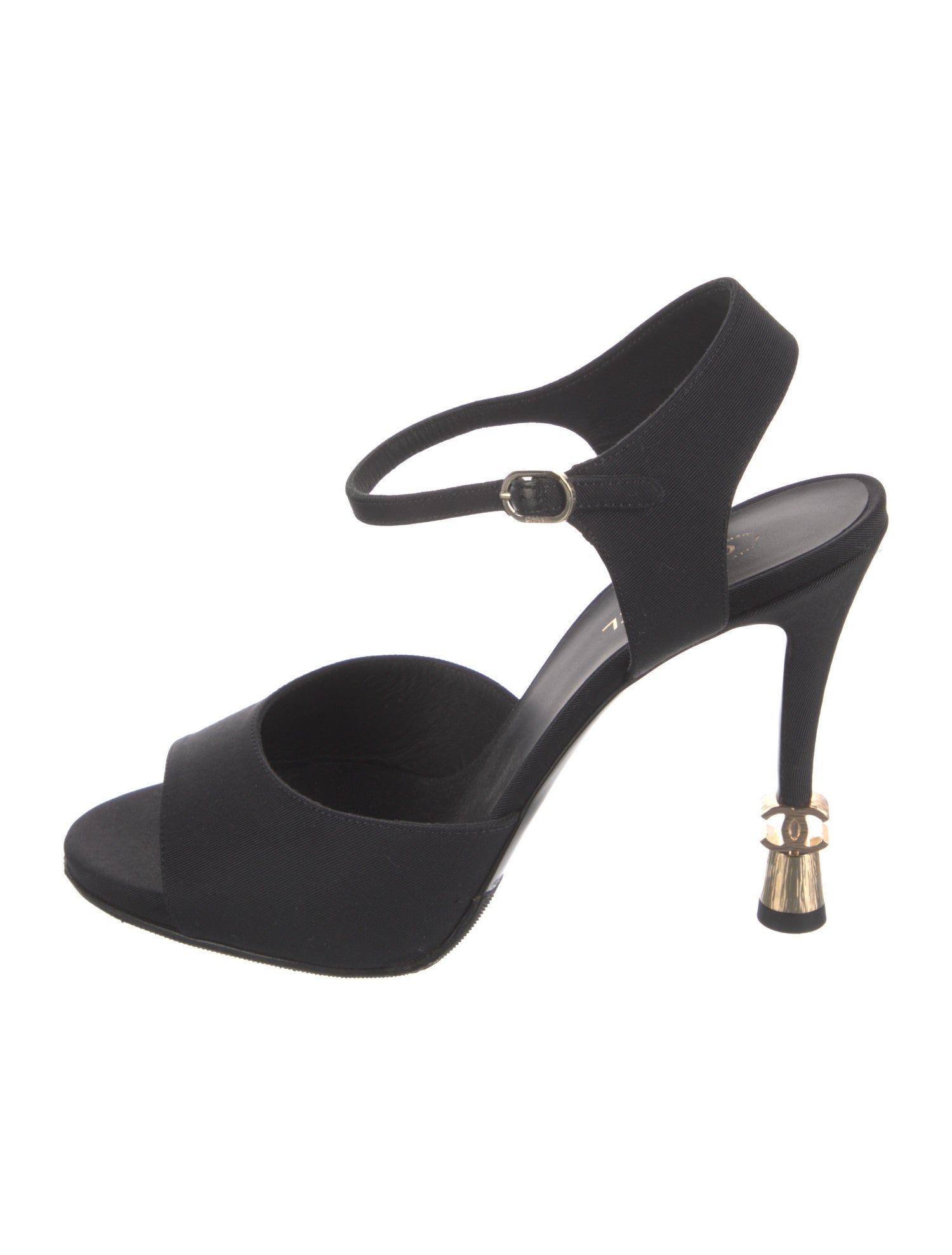 Chanel Interlocking CC Logo Slingback Sandals