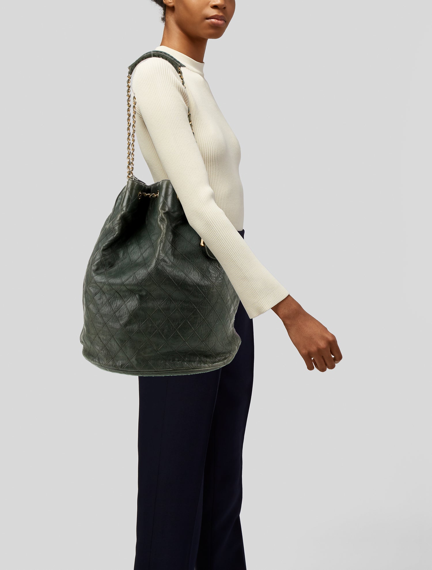 Chanel Drawstring CC Bucket Bag