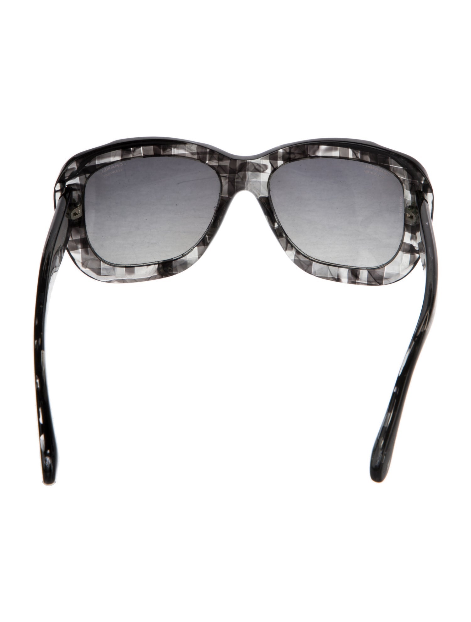 Chanel Tweed Interlocking CC Logo Sunglasses