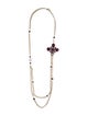 Chanel Strass, Resin & Tweed CC Convertible Brooch Necklace