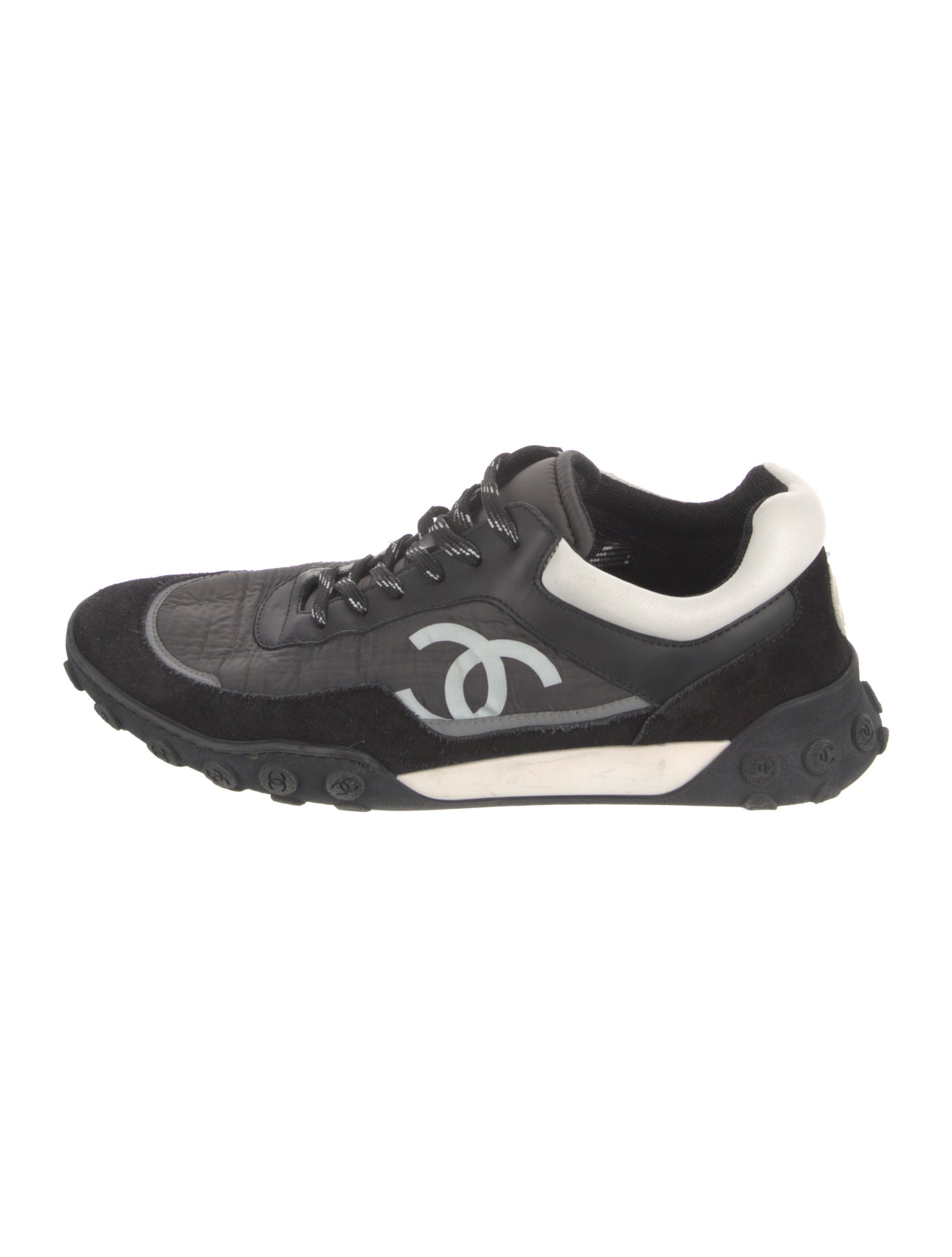 Chanel Interlocking CC Logo Nylon Sneakers