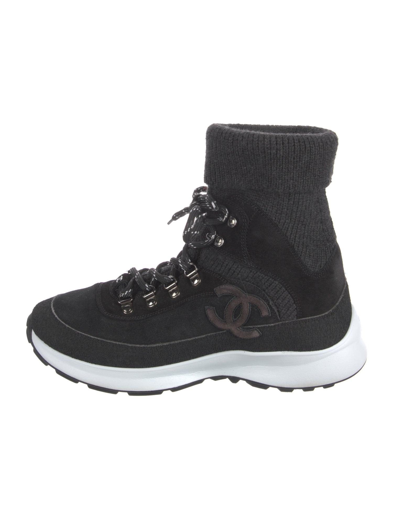 Chanel Interlocking CC Logo Sock Sneakers