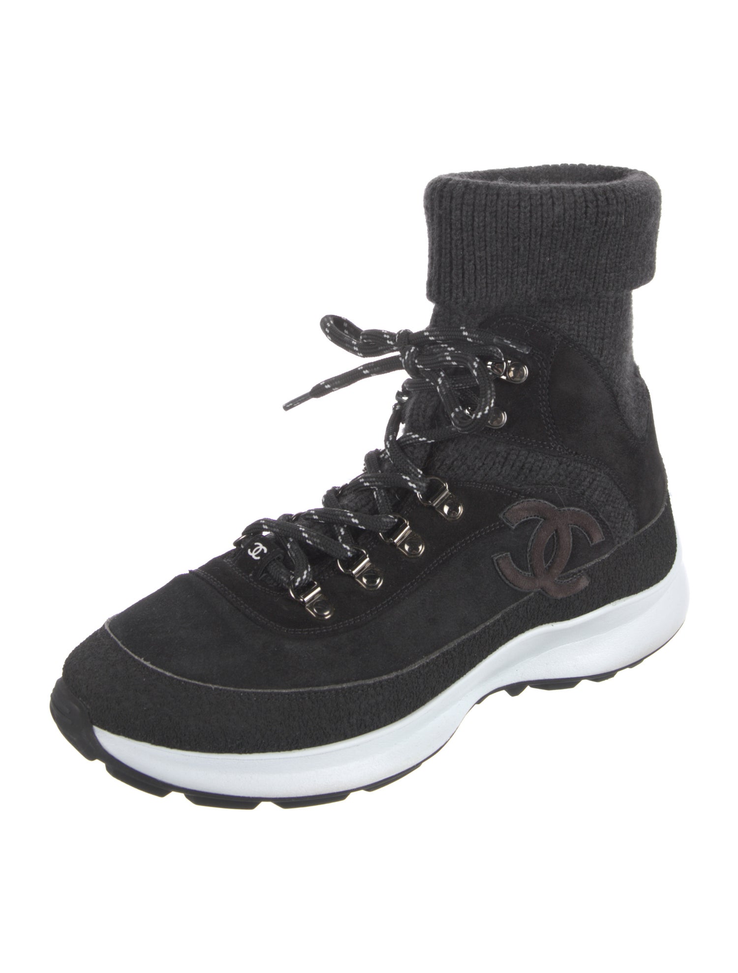 Chanel Interlocking CC Logo Sock Sneakers