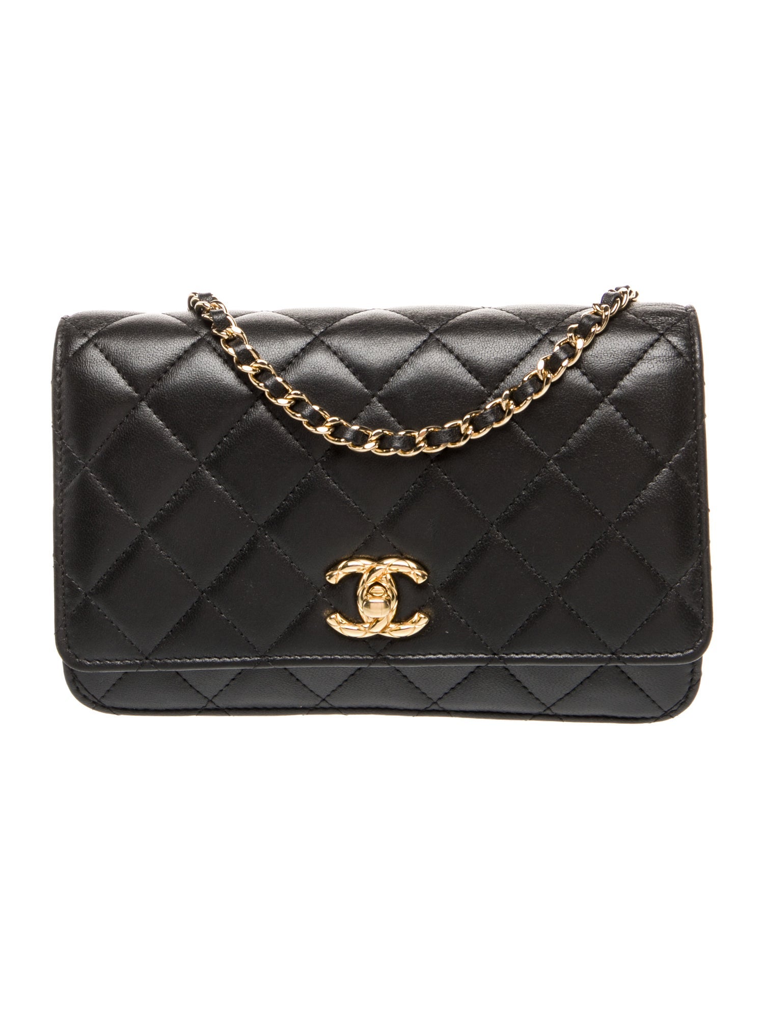 Chanel Quilted Matelasse Wallet On Chain
