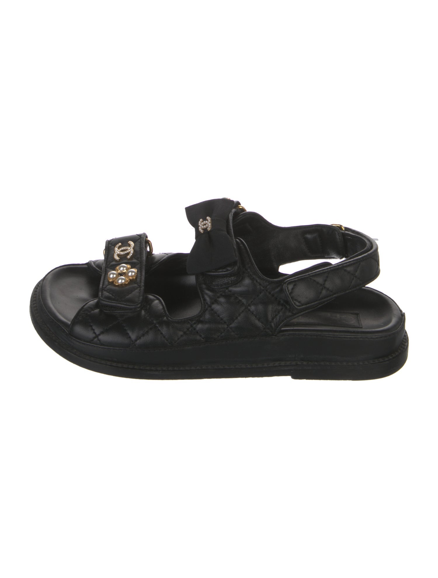 Chanel 2023 Interlocking CC Logo Slingback Sandals