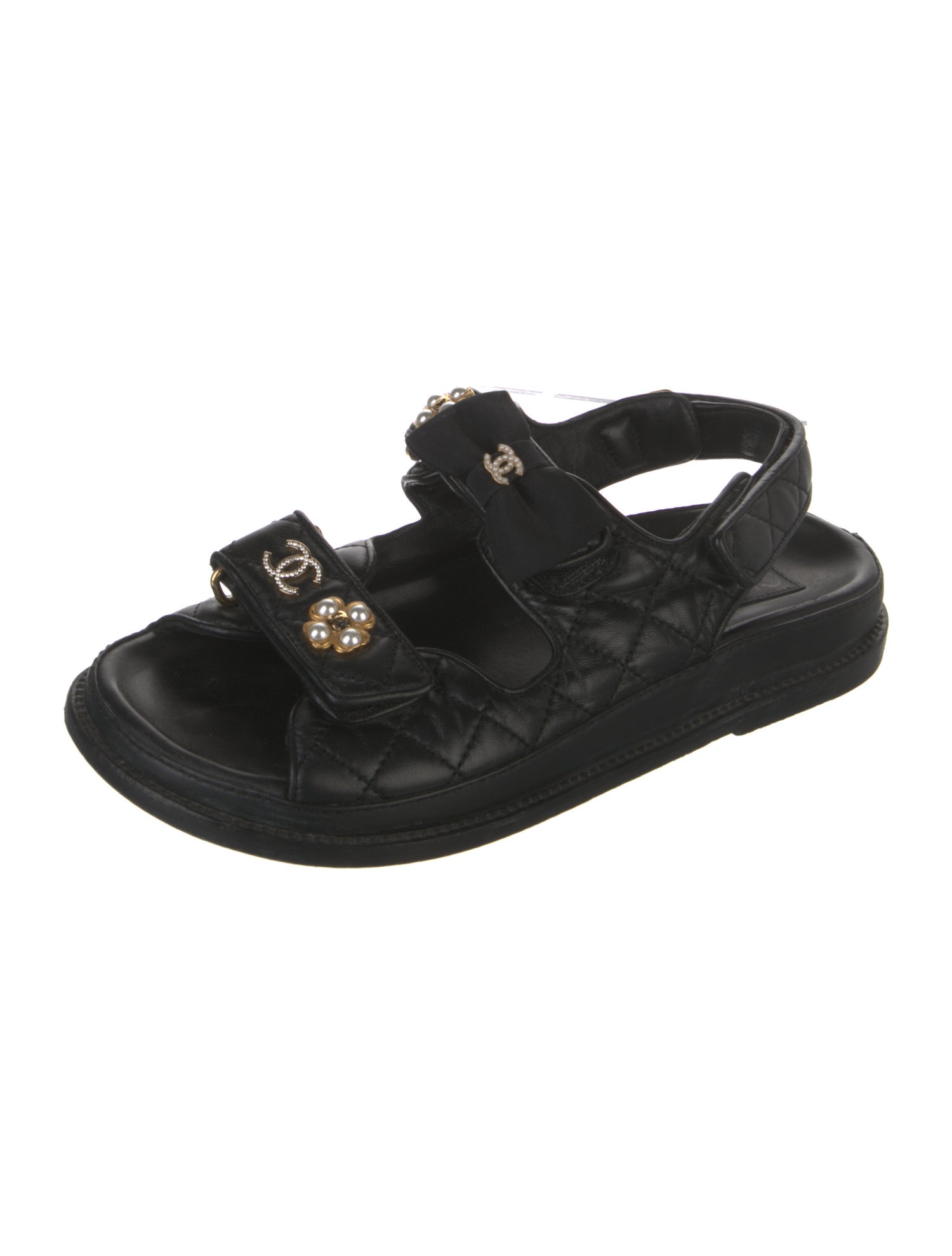Chanel 2023 Interlocking CC Logo Slingback Sandals
