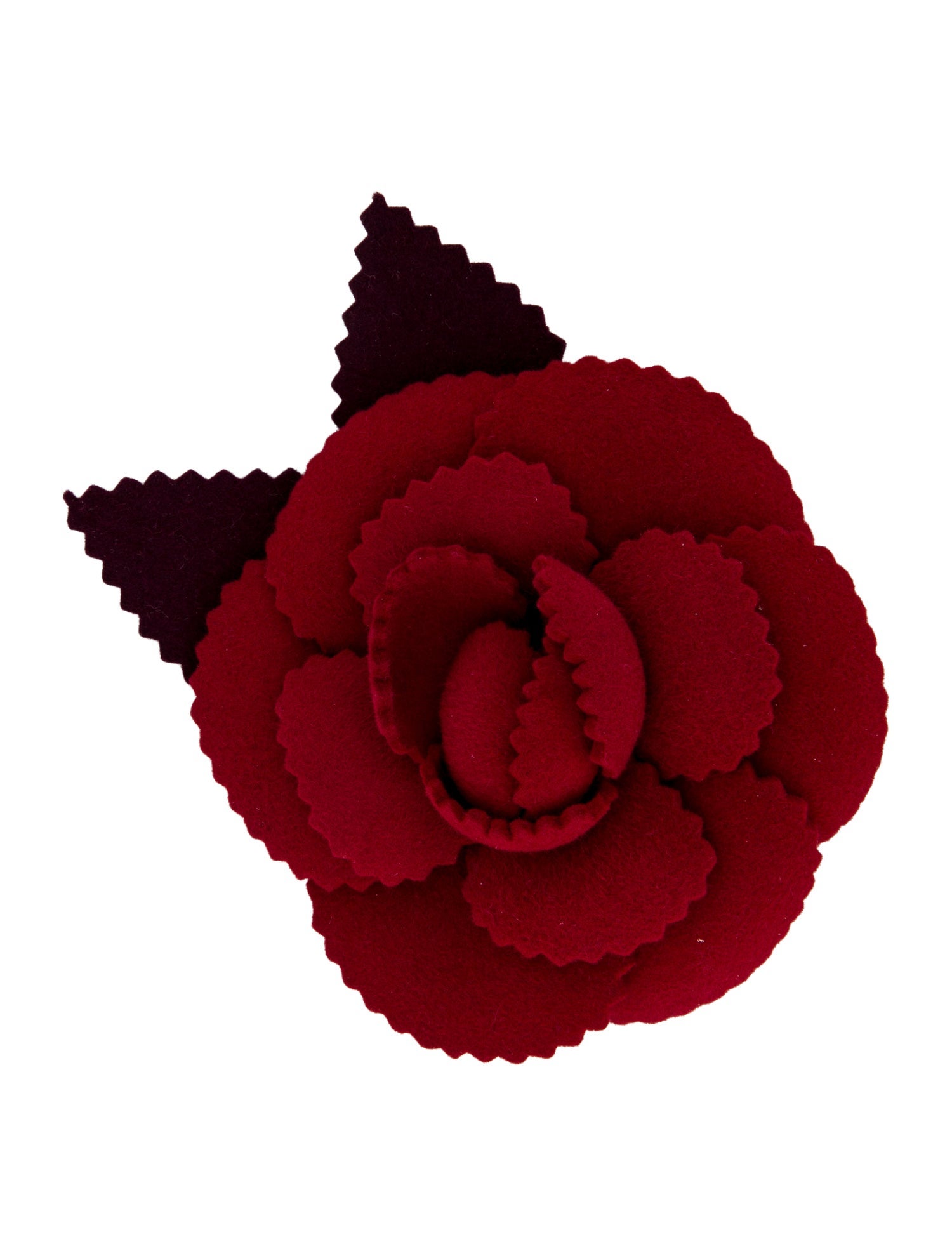 Chanel Felt Camellia Brooch