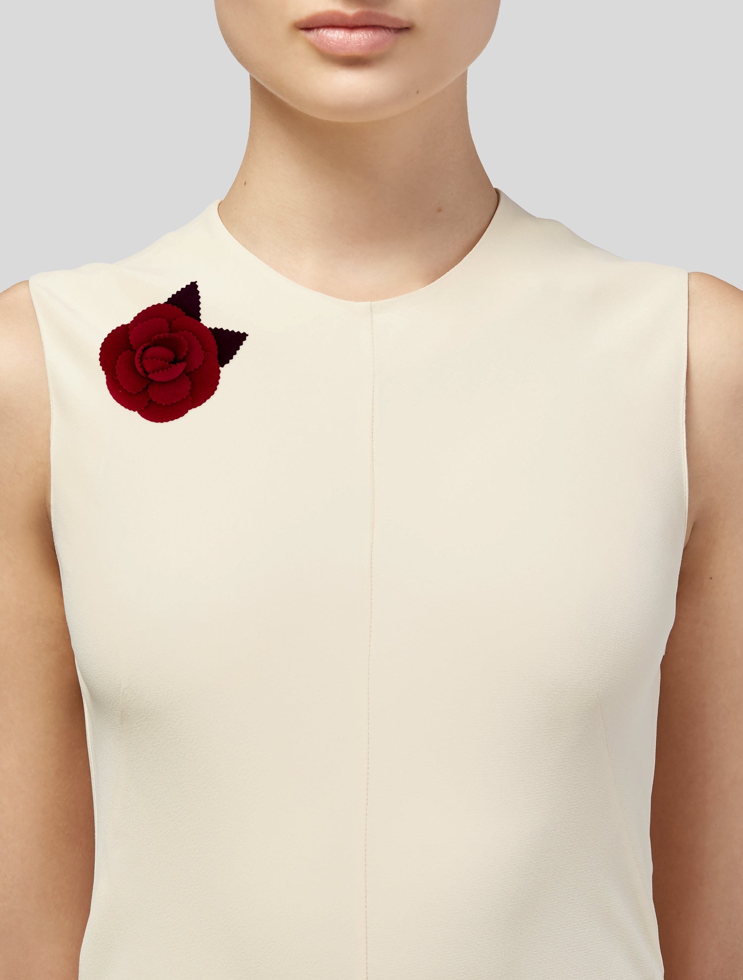 Chanel Felt Camellia Brooch