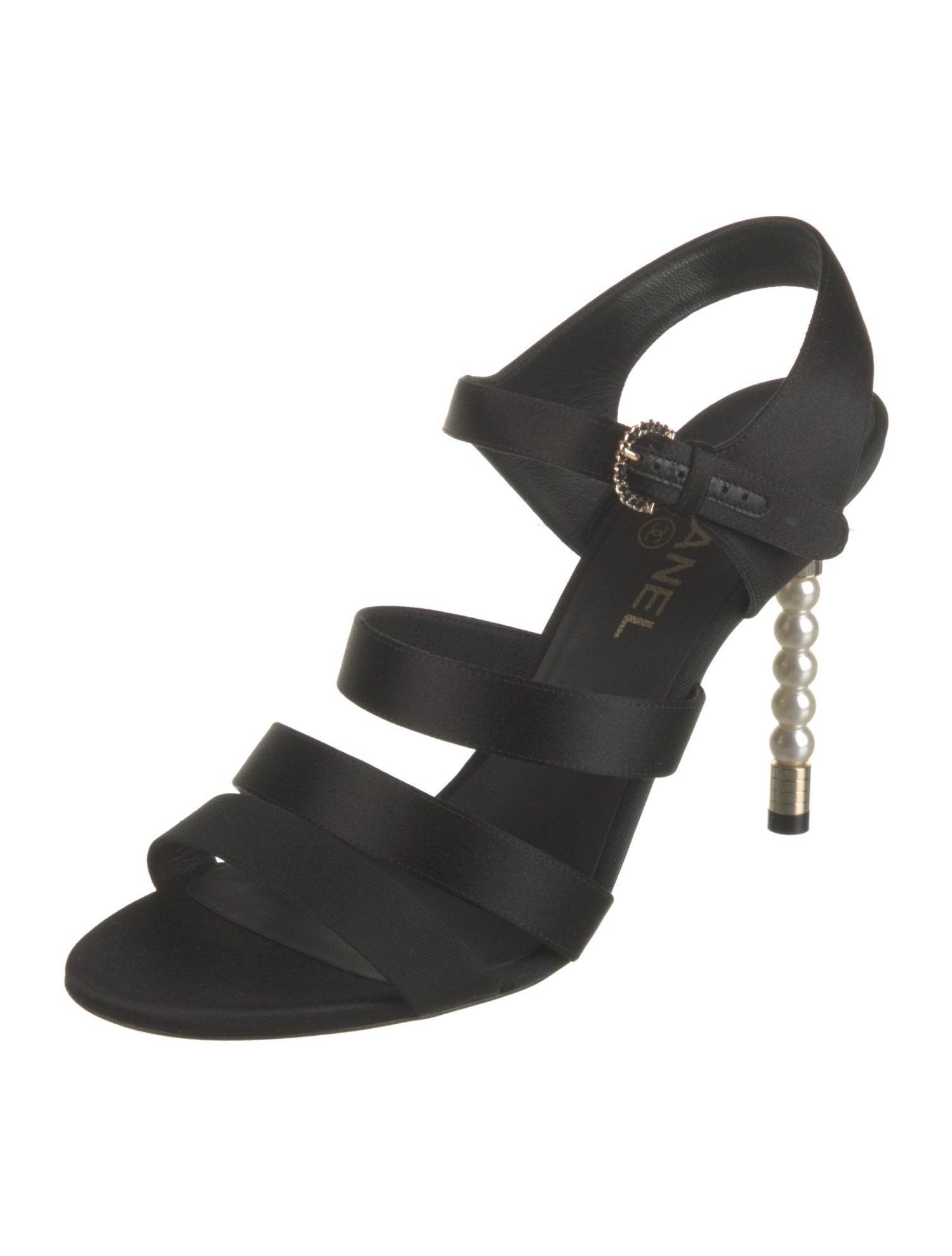 Chanel 2020 Interlocking CC Logo Slingback Sandals