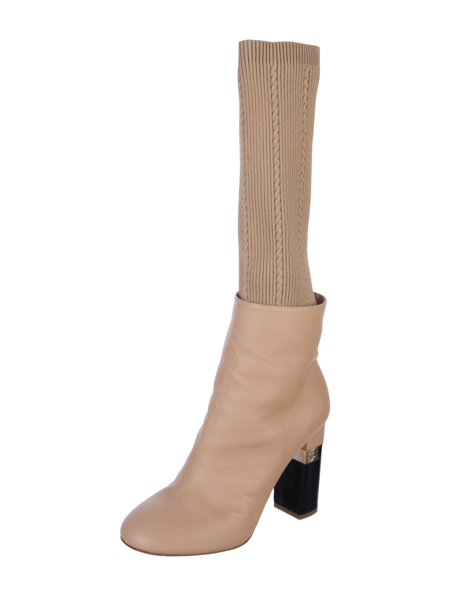 Chanel 2016 Interlocking CC Logo Sock Boots